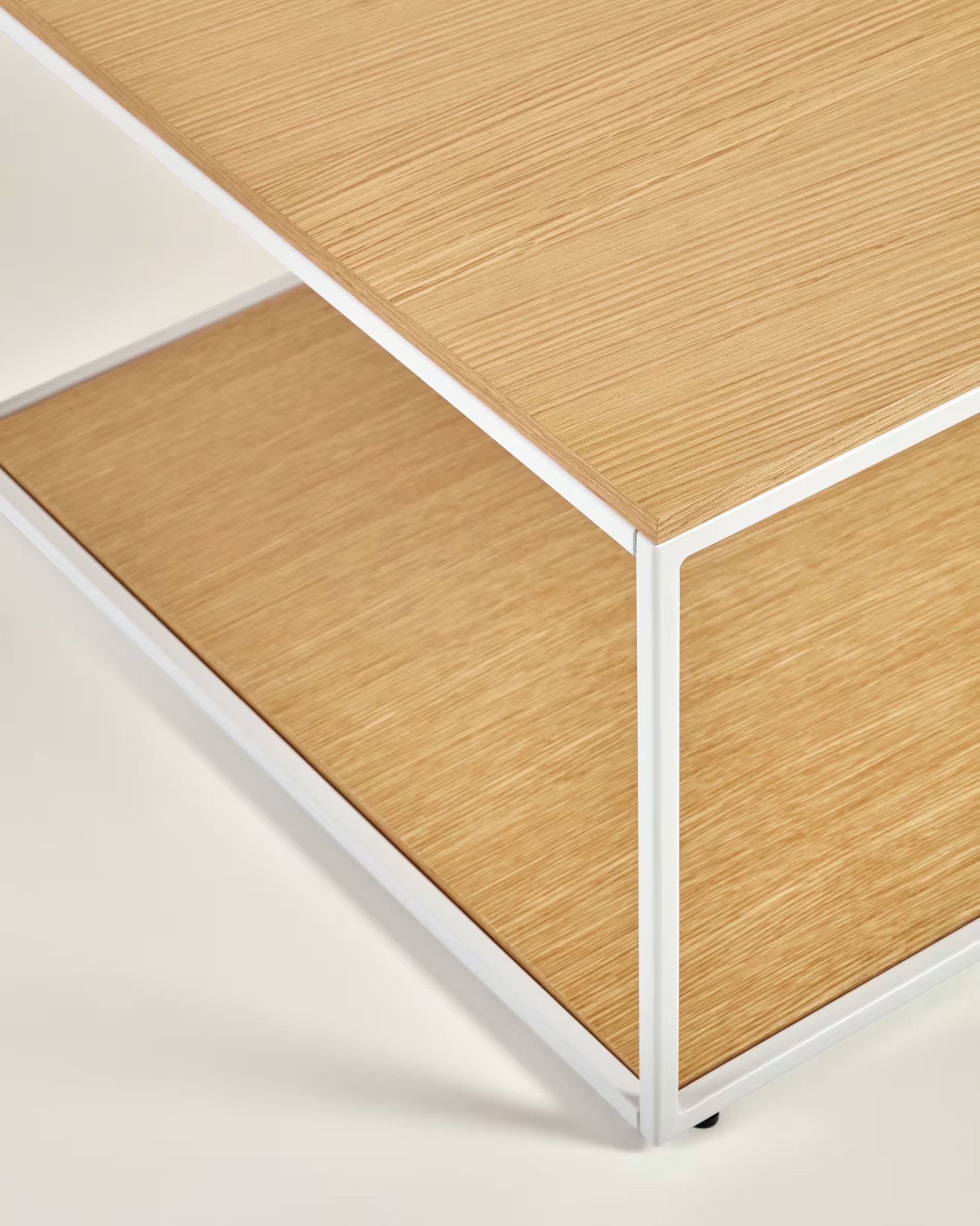 Fold coffee table with oak walnut veneer and paintedmetal structure, 110 x 60 cm FCT1-WN