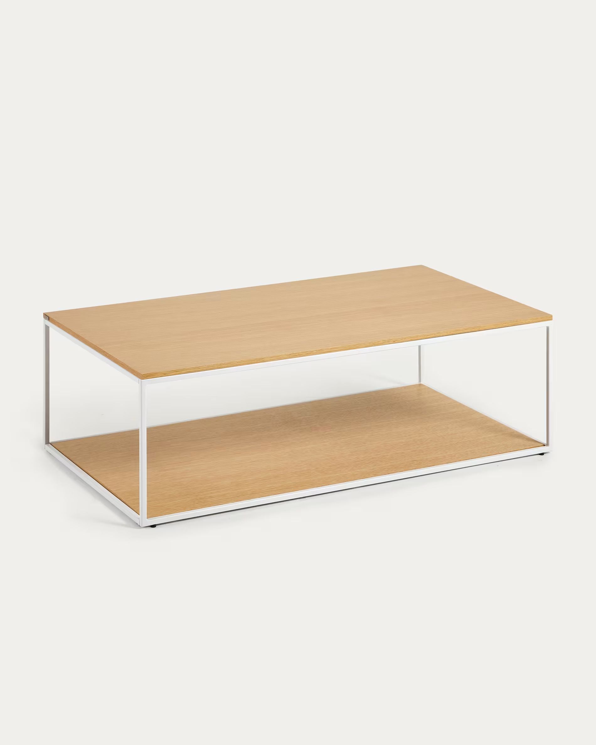 Fold coffee table with oak walnut veneer and paintedmetal structure, 110 x 60 cm FCT1-WN