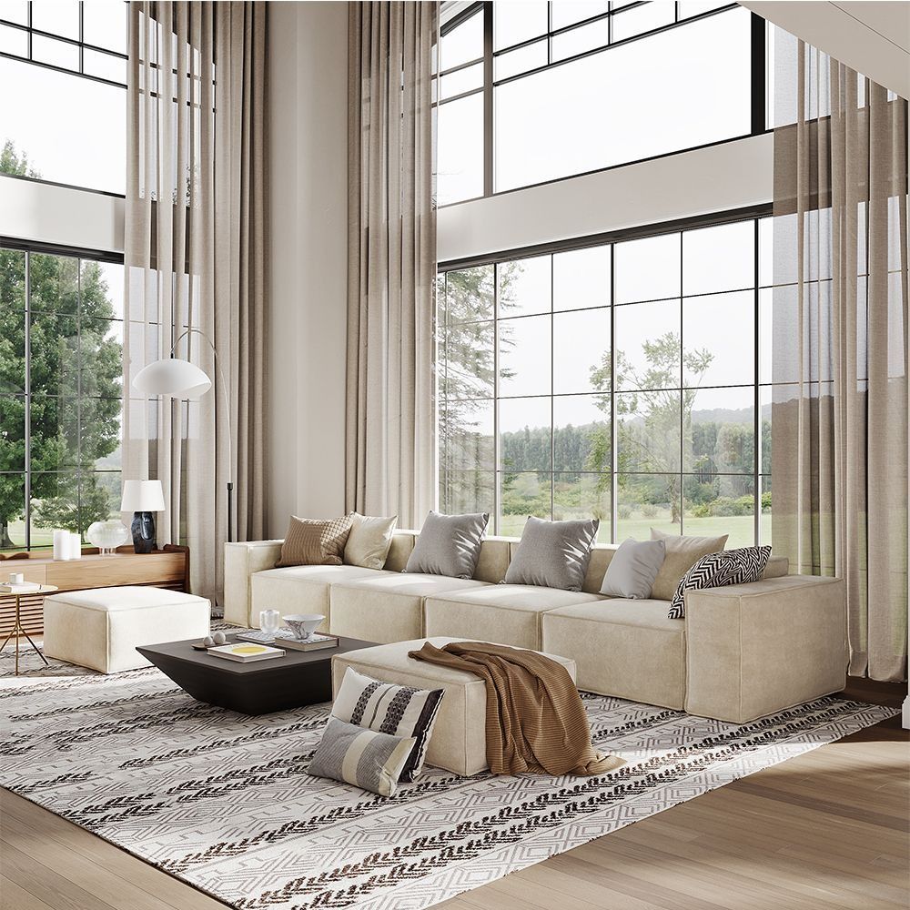 Metro Four Seater with Two Ottomans