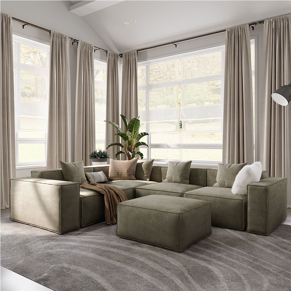 Metro Four Seater L Shape with Ottoman