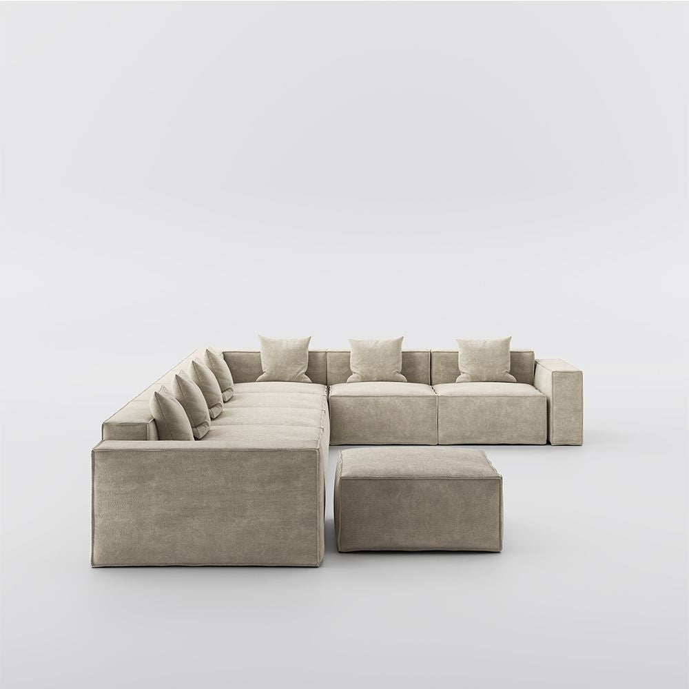 Metro Seven Seater L Shape with Ottoman