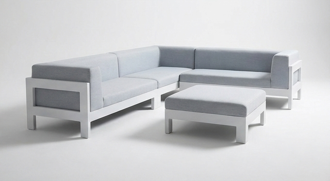 Metro Outdoor Sofa MOD1-White & Grey