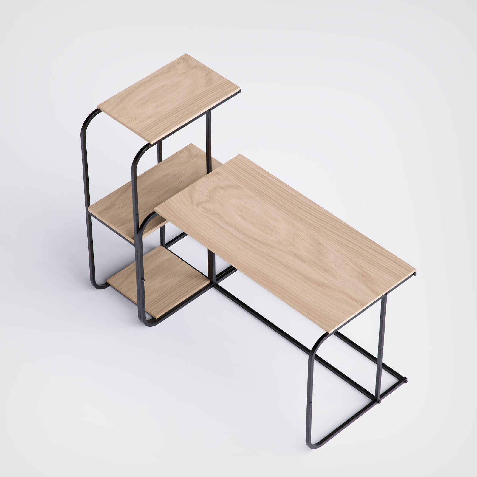 Swift Desk With High Shelving -SD3-BN