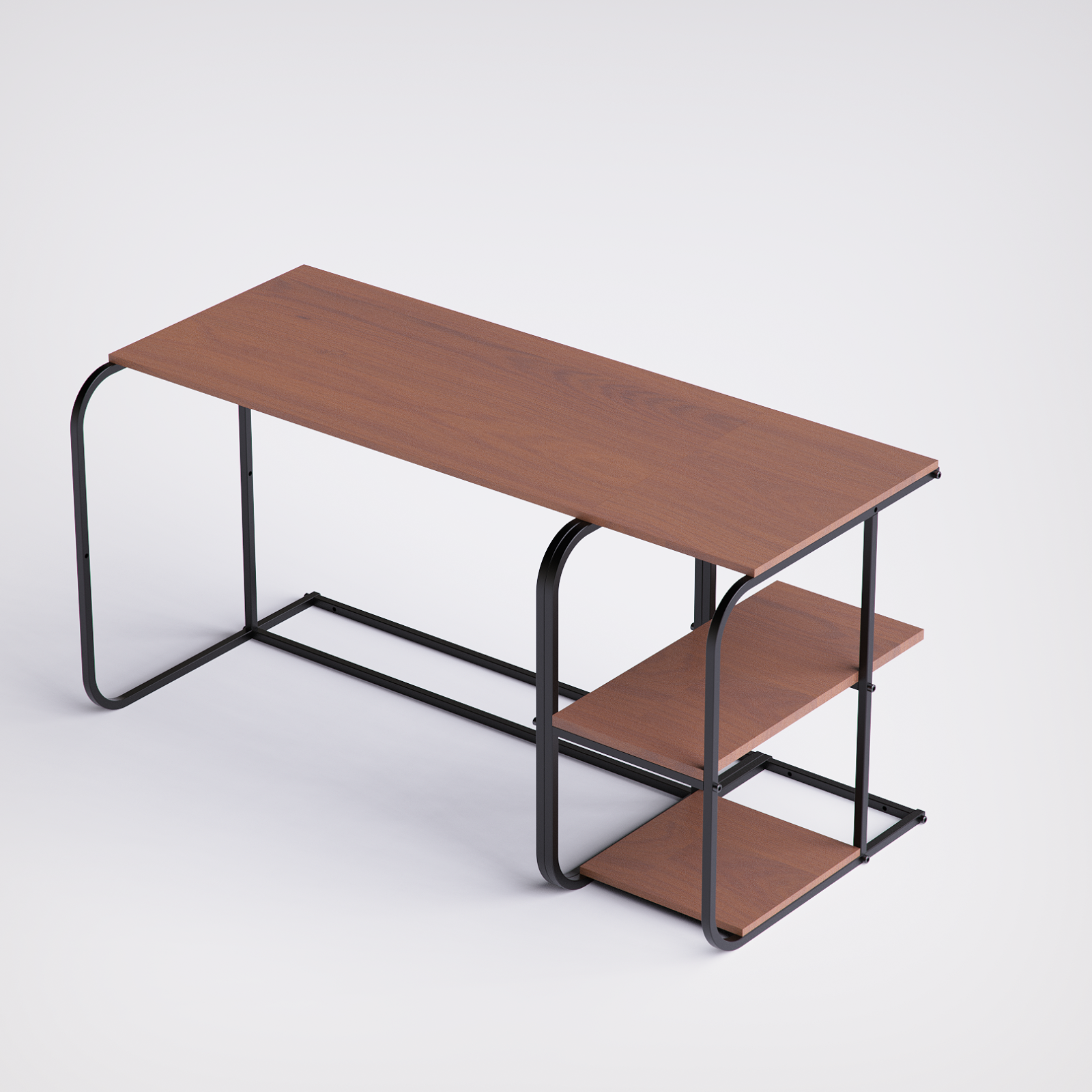Swift Desk With Side Shelving -SD6-BB