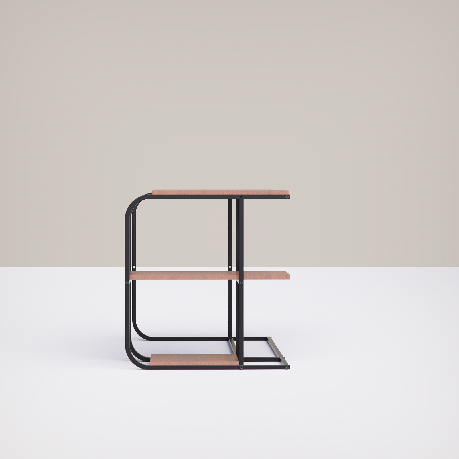 Swift Desk With Side Shelving -SD6-BB