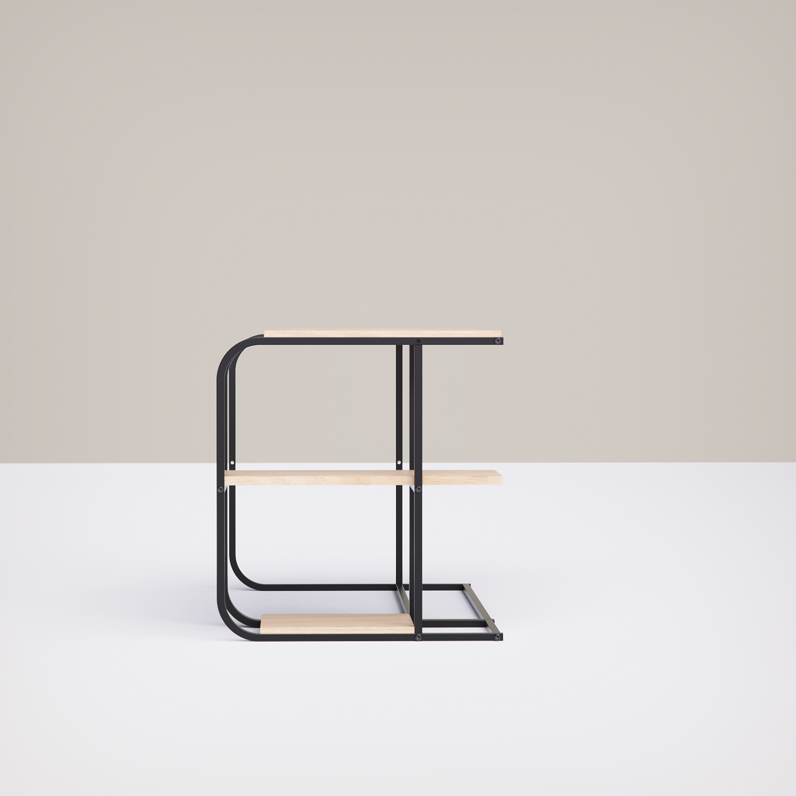 Swift Desk With Side Shelving -SD6-BN