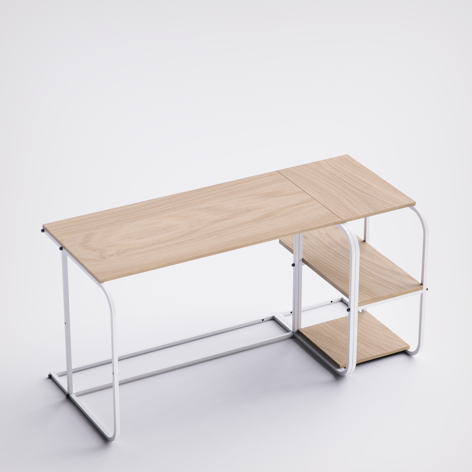 Swift Desk With Side Shelving -SD6-WN