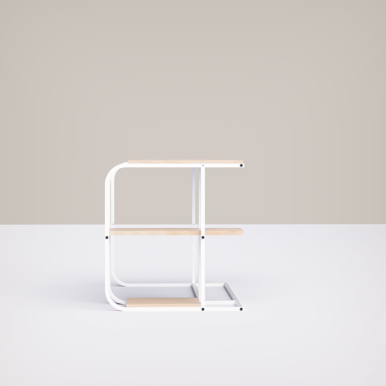 Swift Desk With Side Shelving -SD6-WN