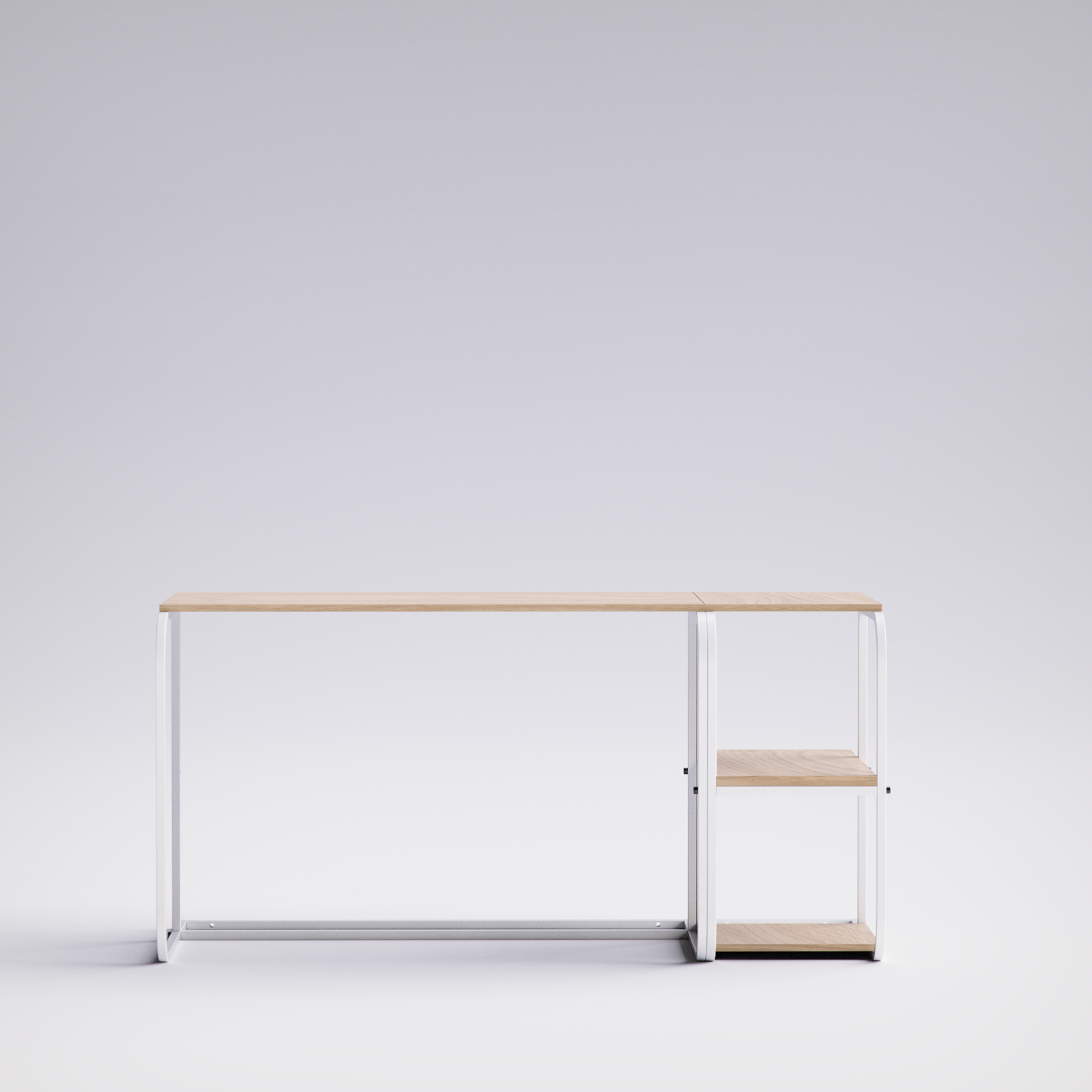 Swift Desk With Side Shelving -SD6-WN