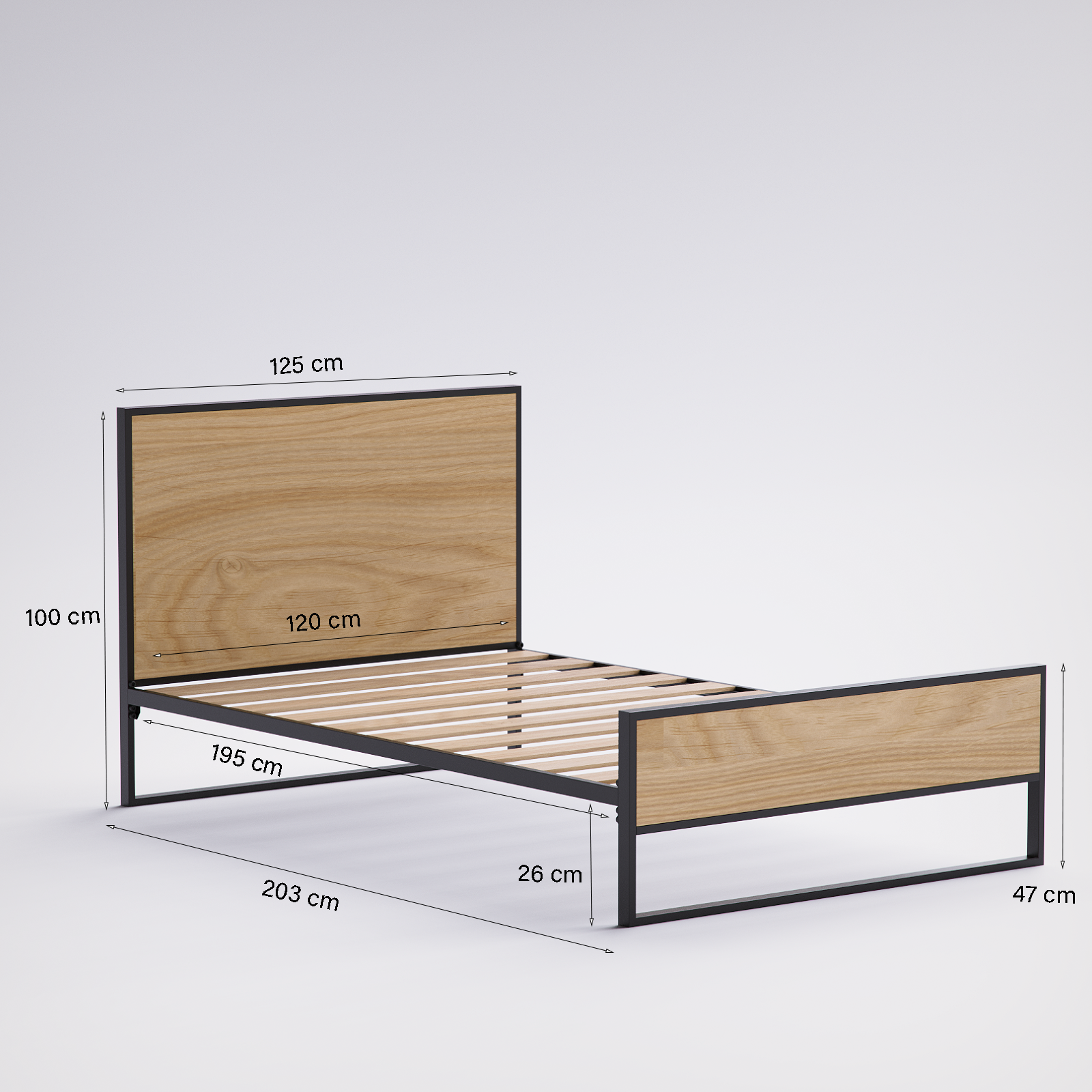 Urban Bed 120cm - UB120-BN