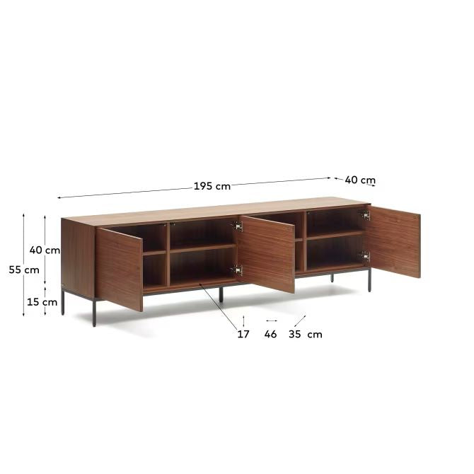 Urban 3 Door TV Unit (White)