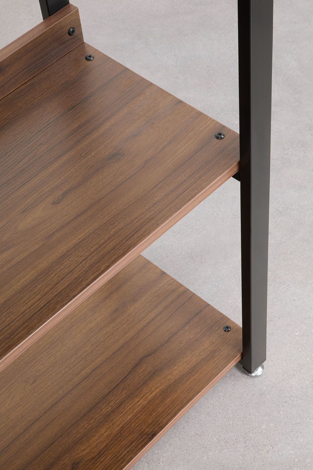 Urban Open Corner Modular Wardrobe with 3 Pieces and Drawers in Steel and Wood