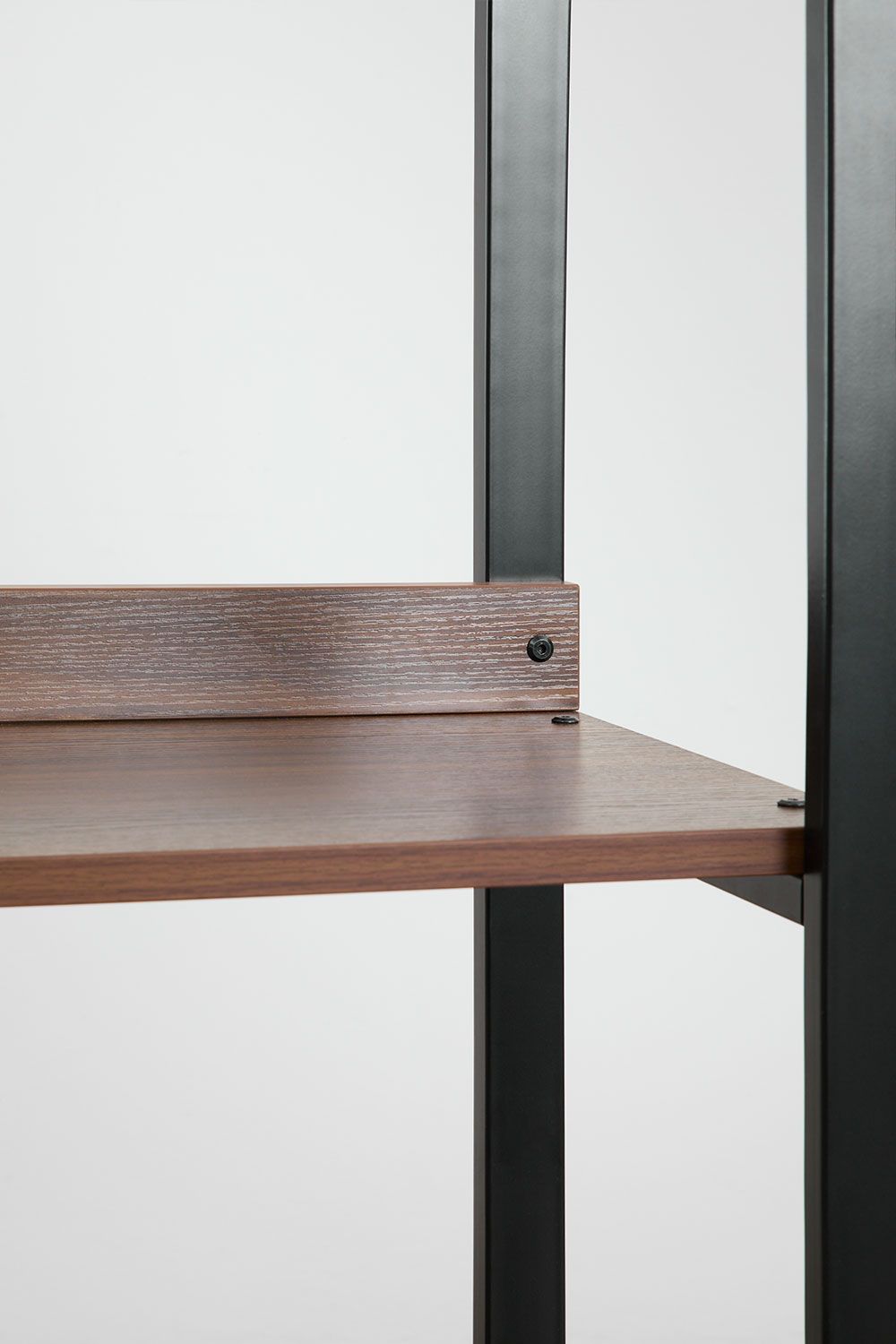 Urban Open Modular Wardrobe 2-Piece with Clothes Rack and Shelf in Steel and Wood