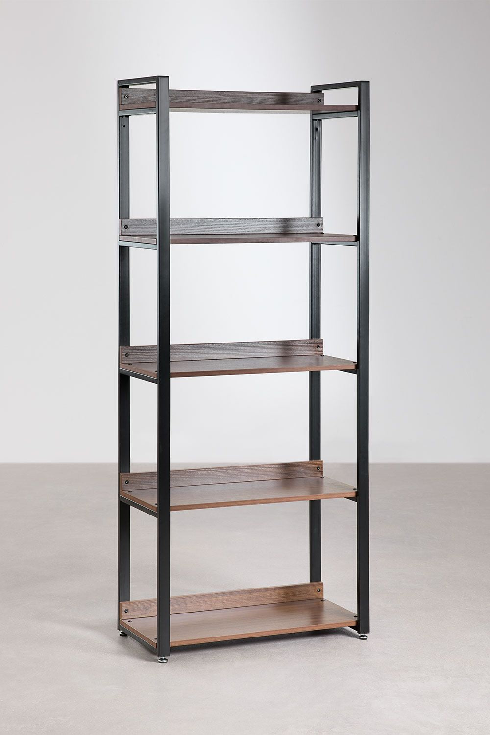 Urban Open Modular Wardrobe 2-Piece with Clothes Rack and Drawers in Steel and Wood