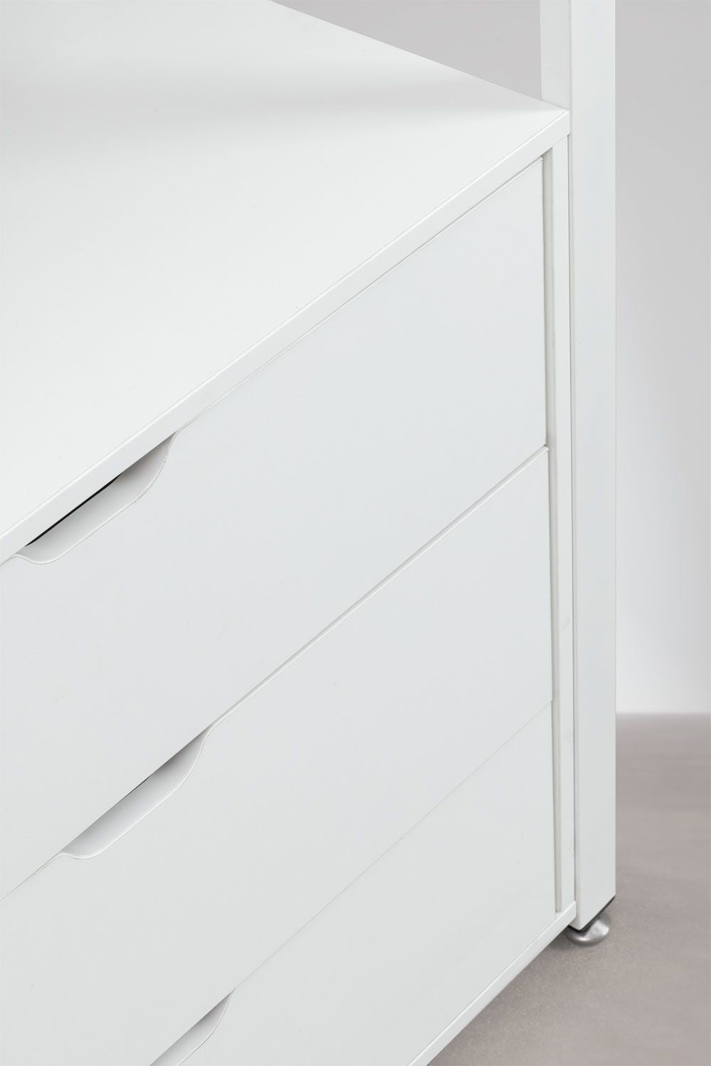 Urban Open Modular Wardrobe 2-Piece with Drawers and Shelving in Steel and Wood