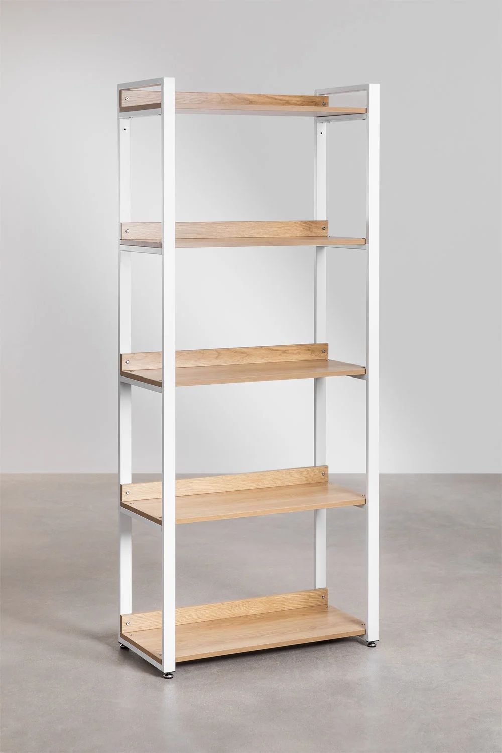 Urban Open Modular Wardrobe 2-Piece with Clothes Rack and Drawers in Steel and Wood