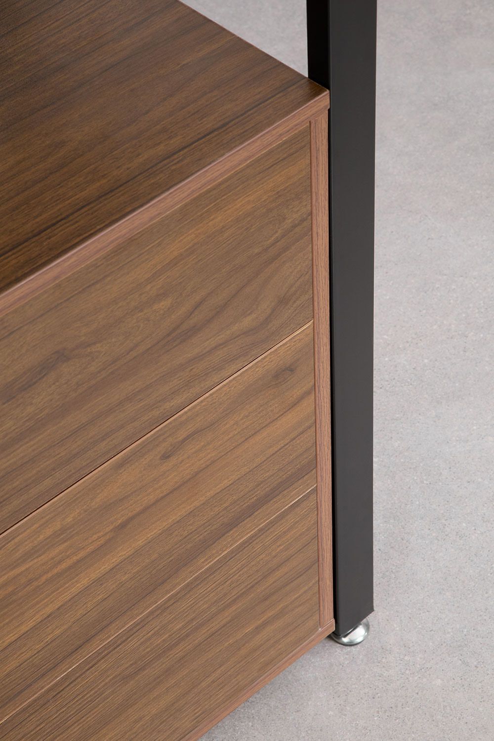 Urban Open Modular Wardrobe 2-Piece with Steel and Wood Drawers