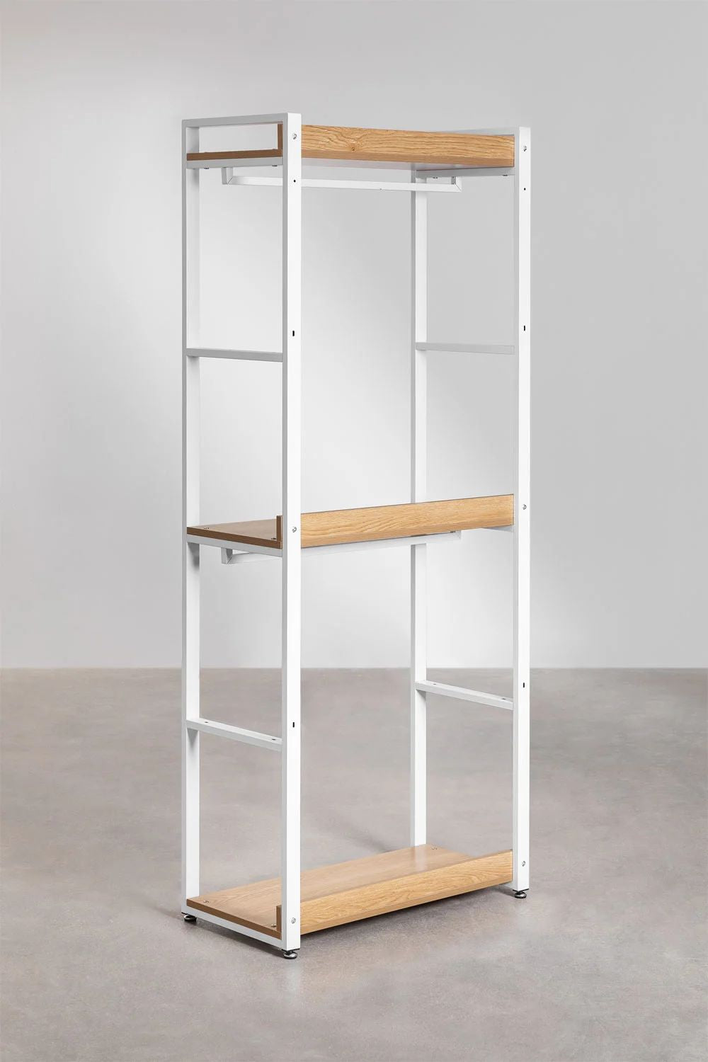 Urban Open Steel and Wood Wardrobe