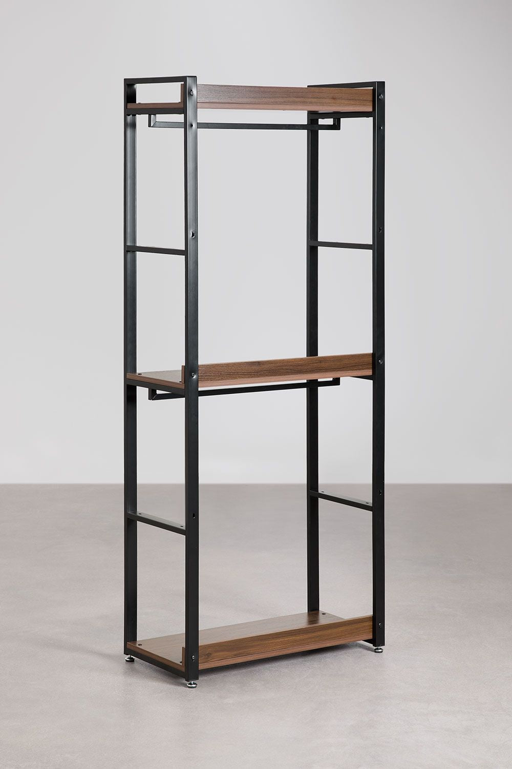 Urban Open Steel and Wood Wardrobe