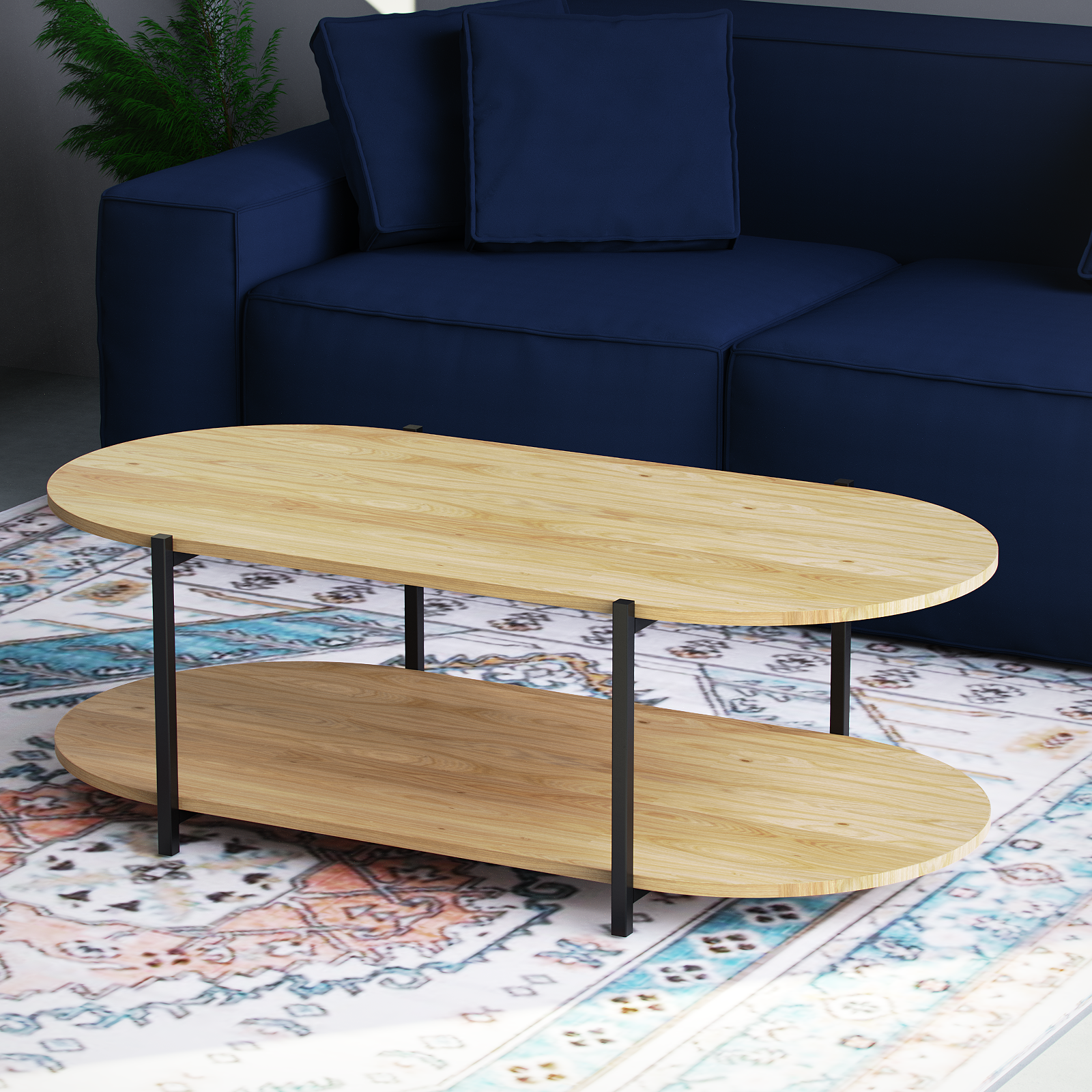 Urban Oval Duo Table UODT-BN