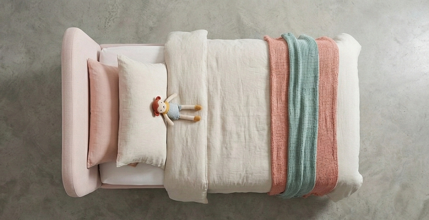 Block Double Bed Kids Bedroom KRD2-S-W غرفه نوم اطفال مودرن