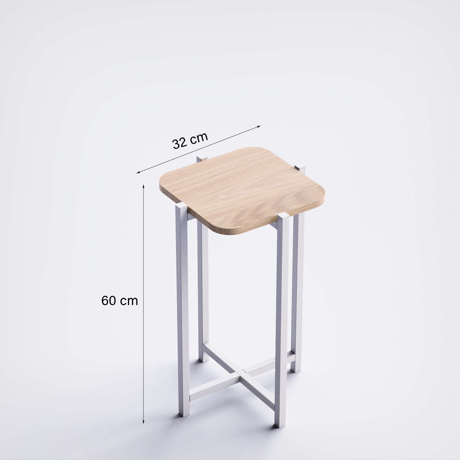 Urban Block Side Table  UBST-WN