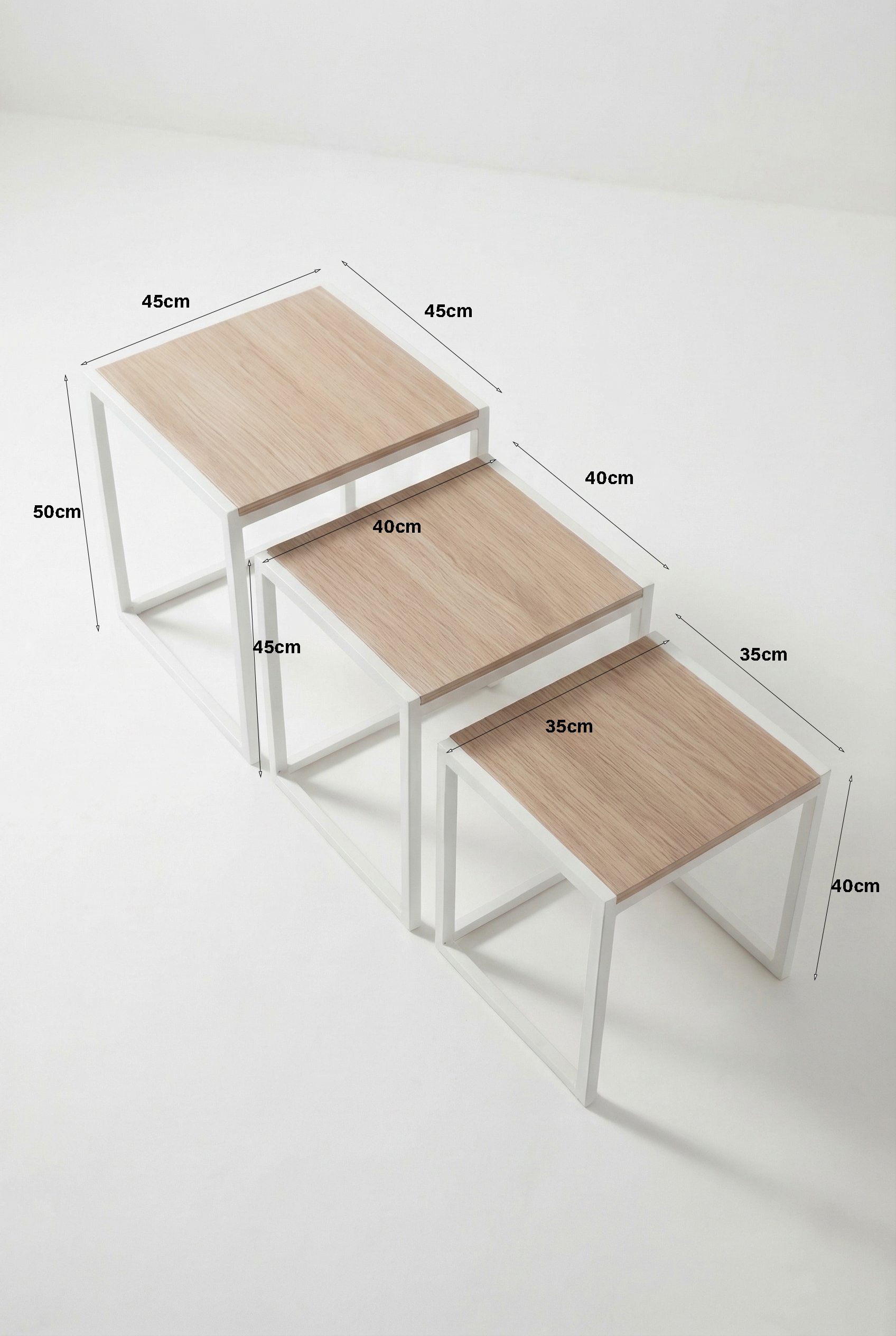 Block Nesting Coffee Table BNT1-WN طقم ترابيزه متداخله