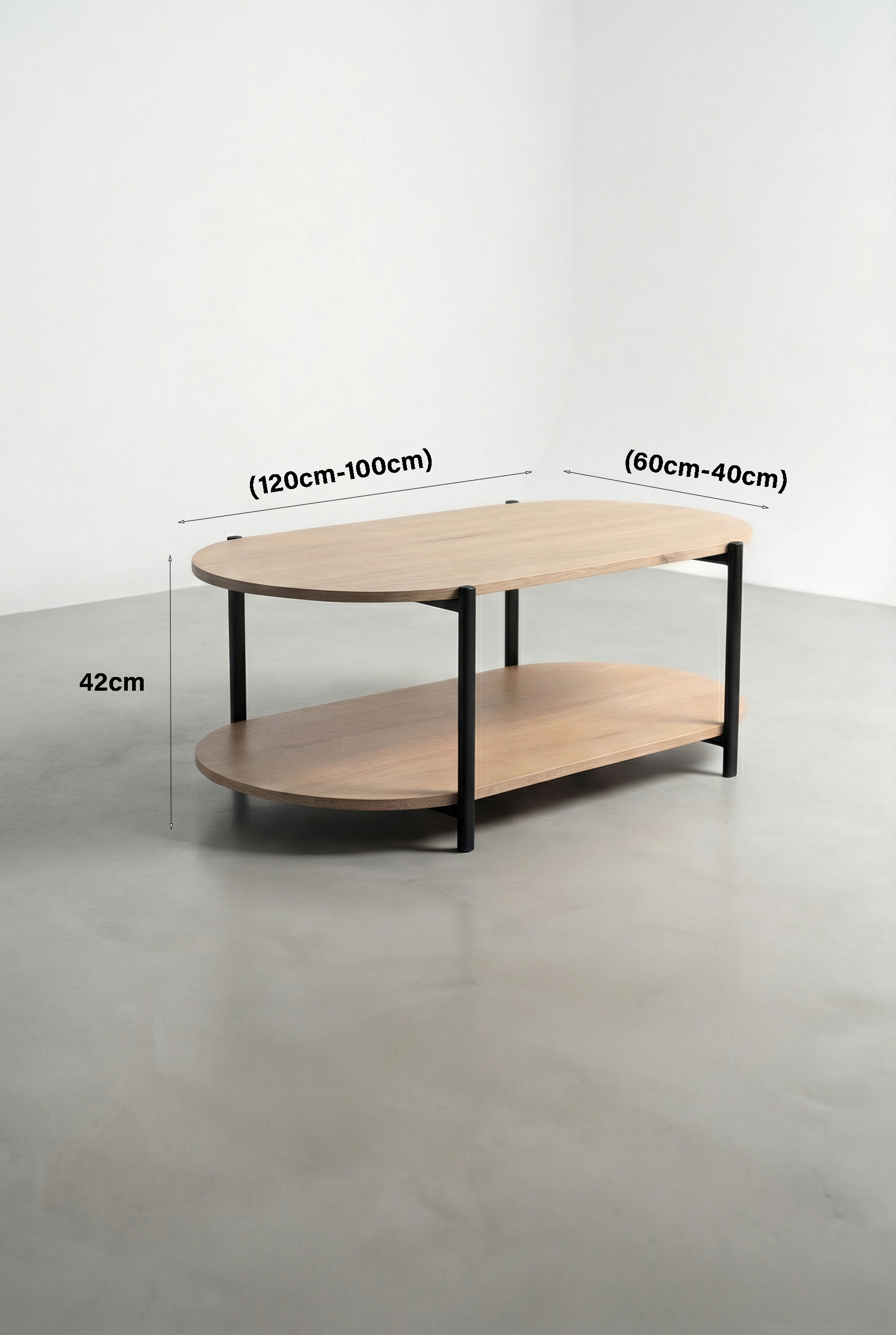 Urban Oval Duo Table UODT-BN