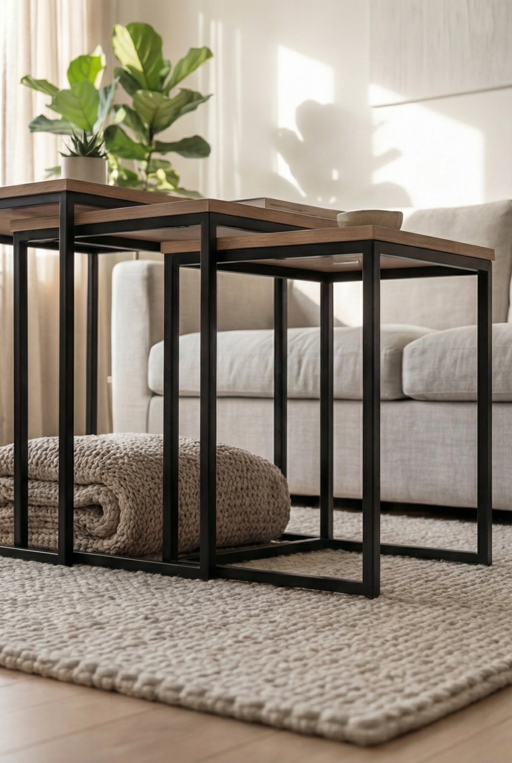 Kanso Nesting Coffee Table KNT1-BN طقم ترابيزه متداخله