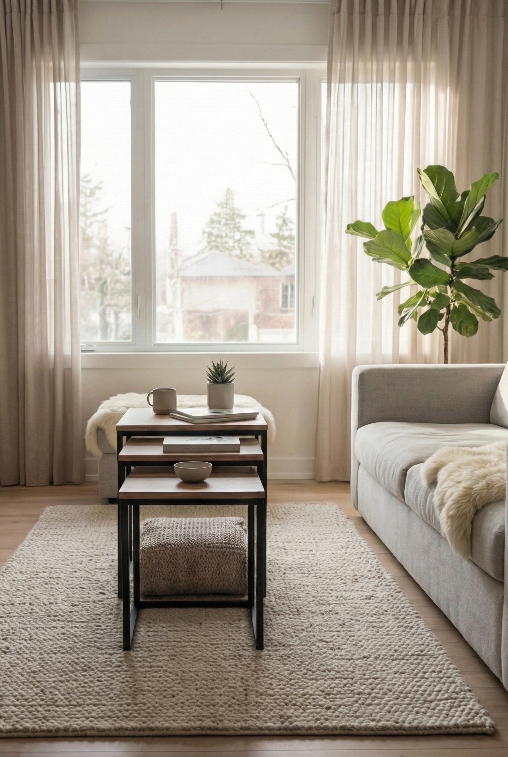 Kanso Nesting Coffee Table KNT1-BN طقم ترابيزه متداخله