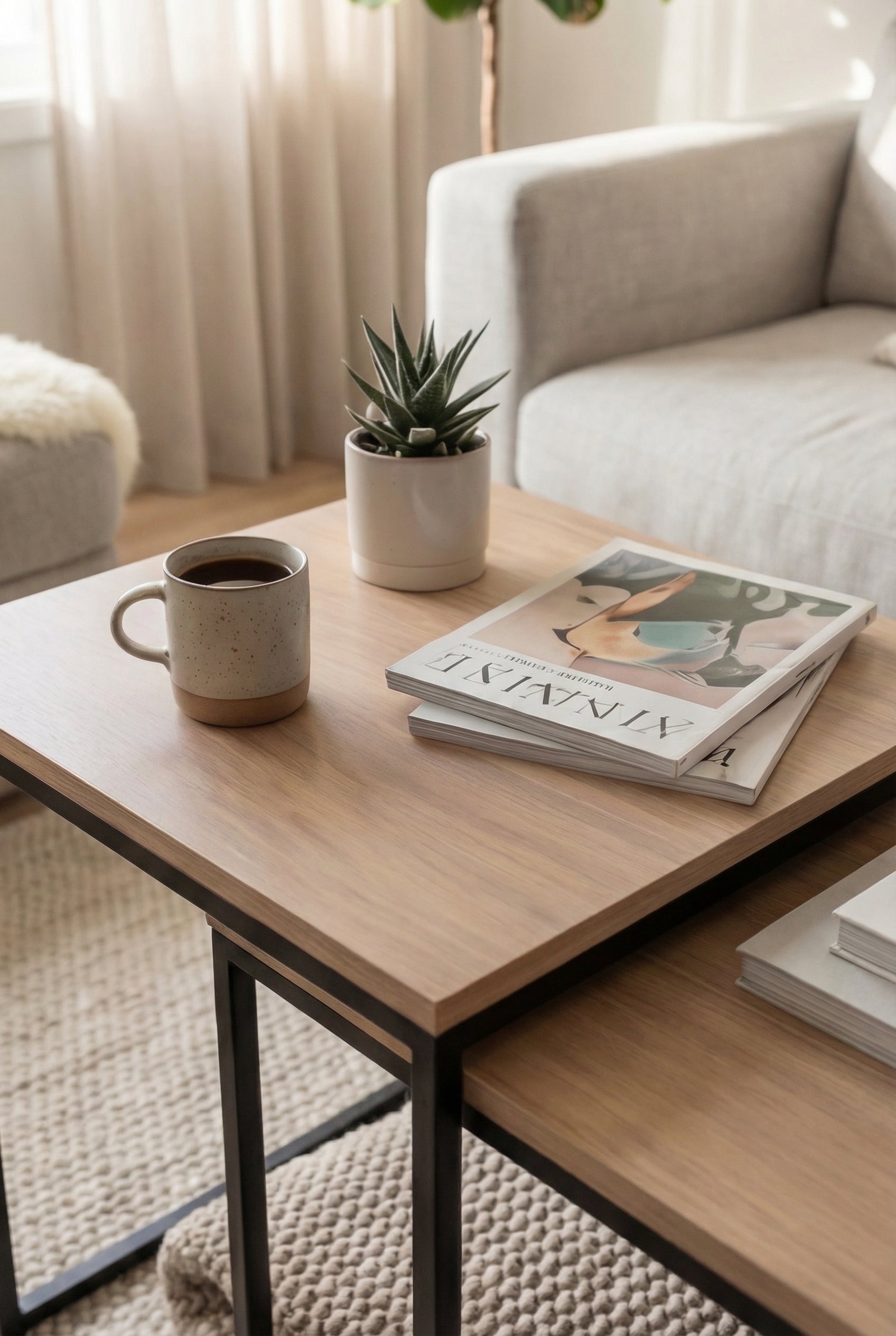 Kanso Nesting Coffee Table KNT1-BN طقم ترابيزه متداخله
