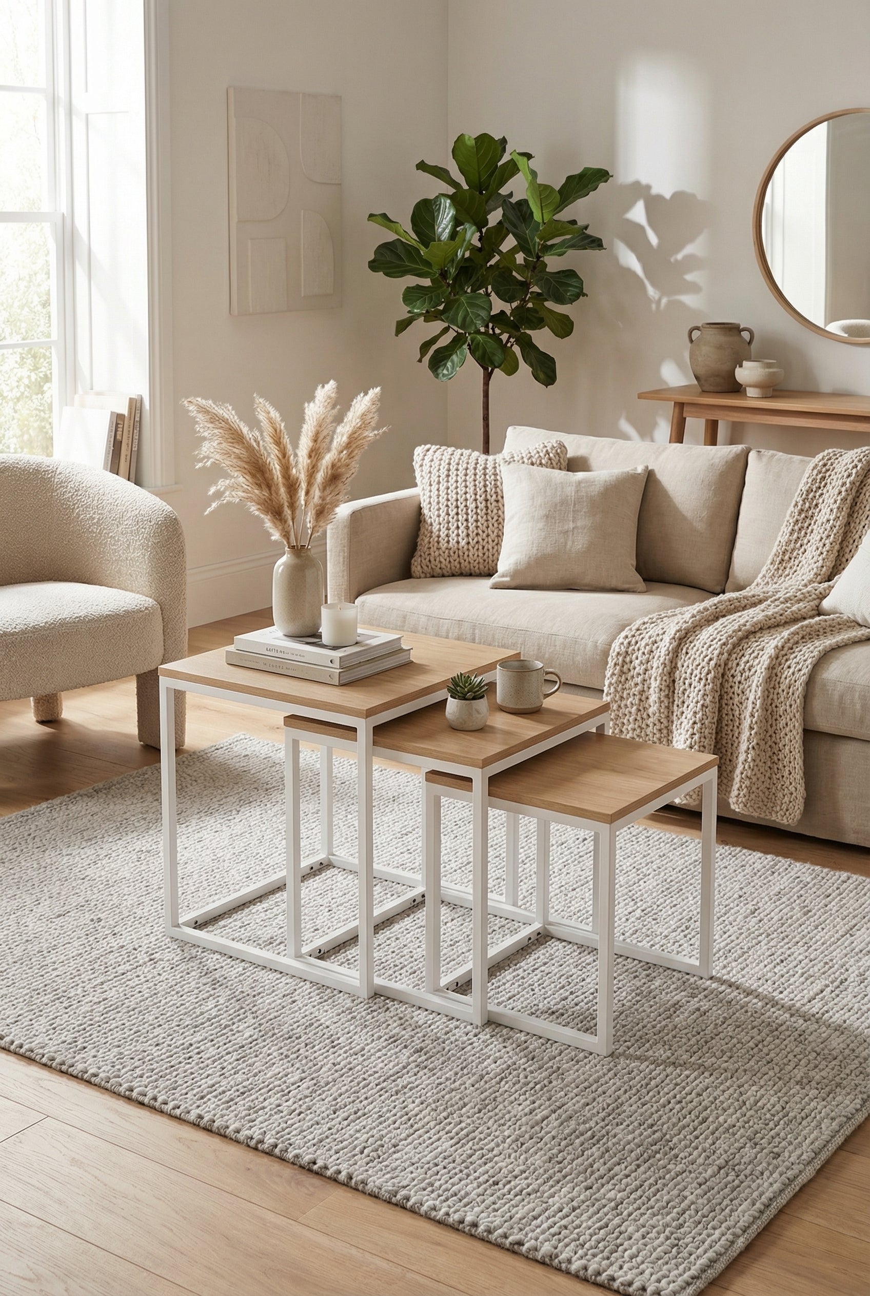 Kanso Nesting Coffee Table KNT1-WN طقم ترابيزه متداخله