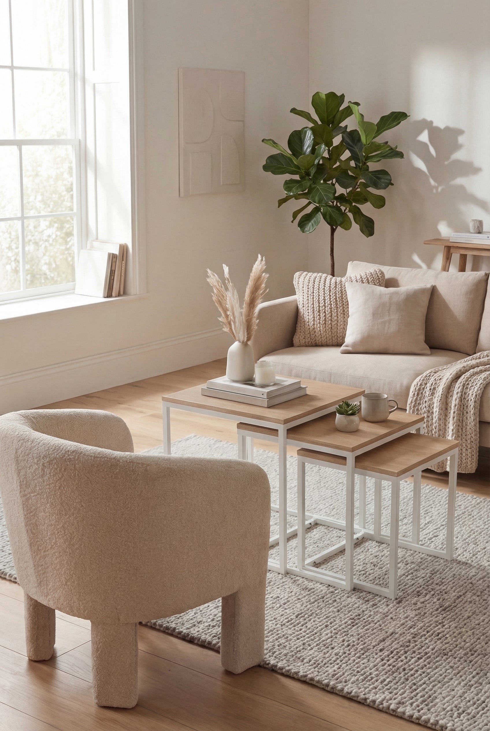 Kanso Nesting Coffee Table KNT1-WN طقم ترابيزه متداخله