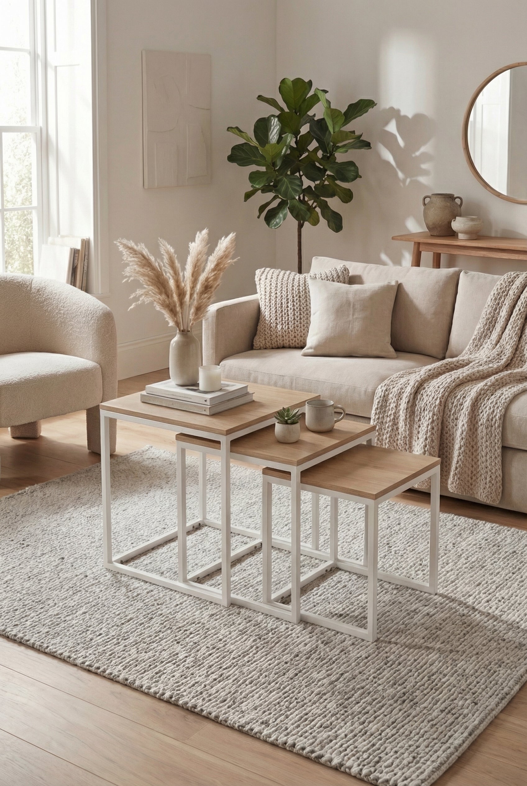 Kanso Nesting Coffee Table KNT1-WN طقم ترابيزه متداخله