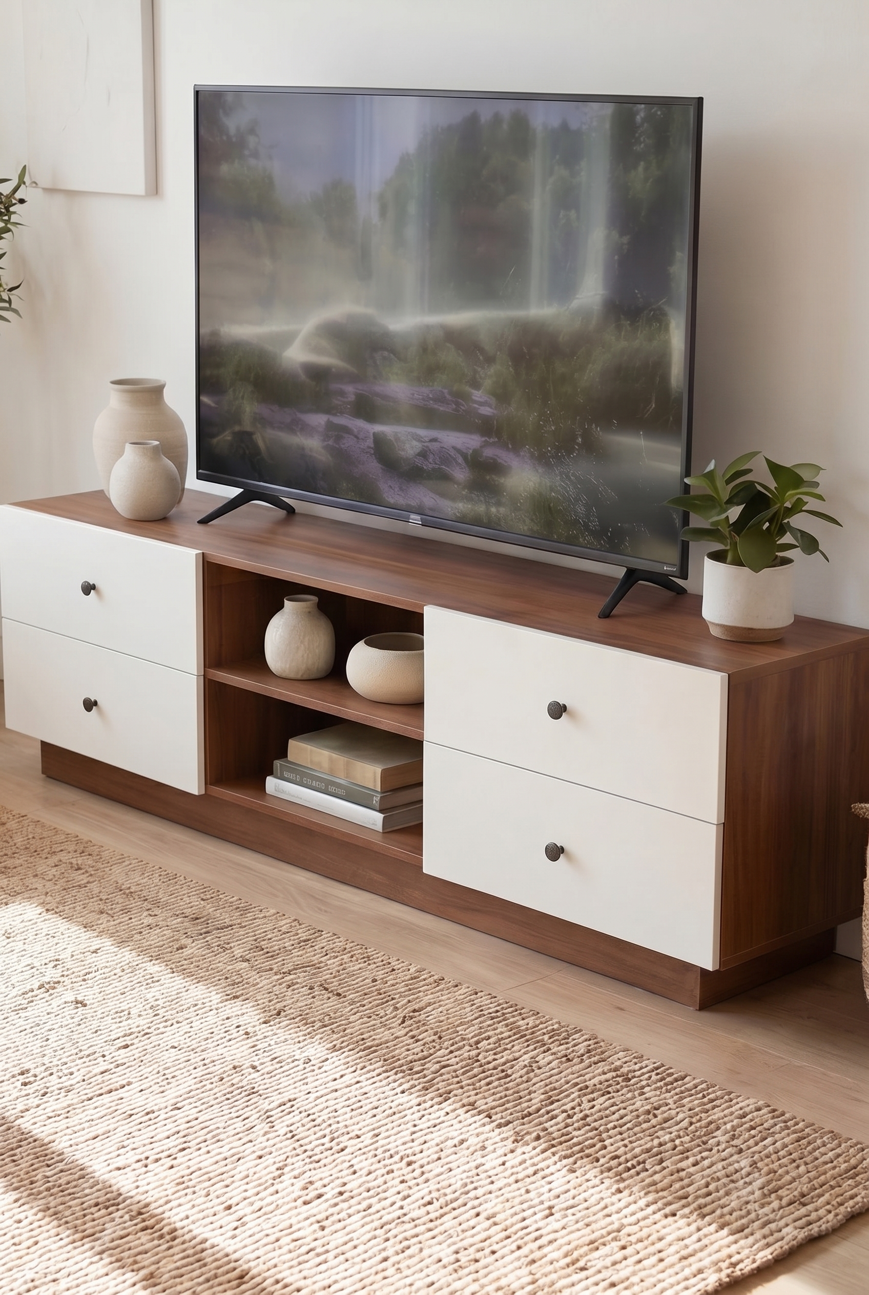 Brix TV Unit  BT4-BW - ترابيزه تلفزيون مودرن