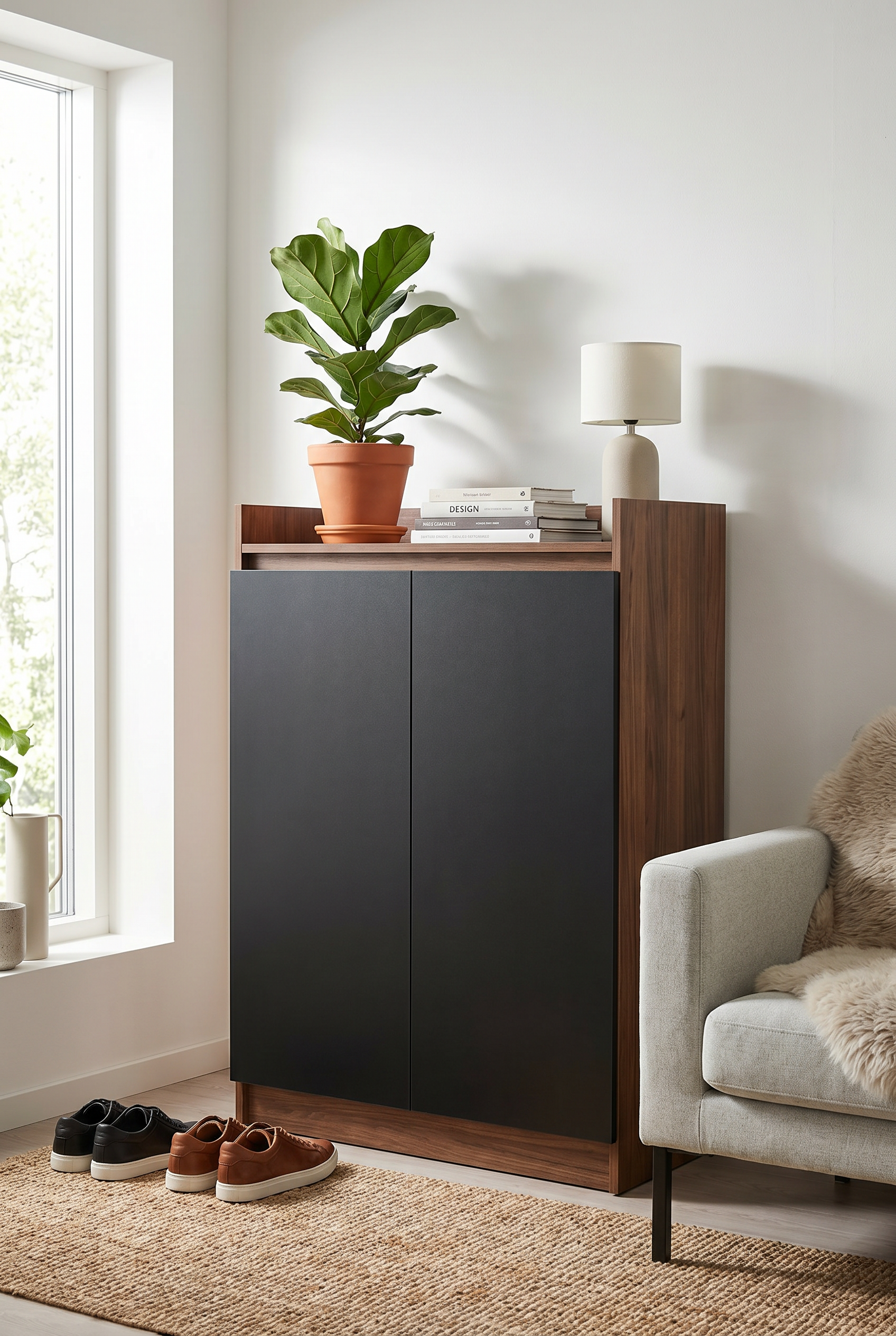 Block Shoe Cabinet SC2-BL- جزامه مودرن
