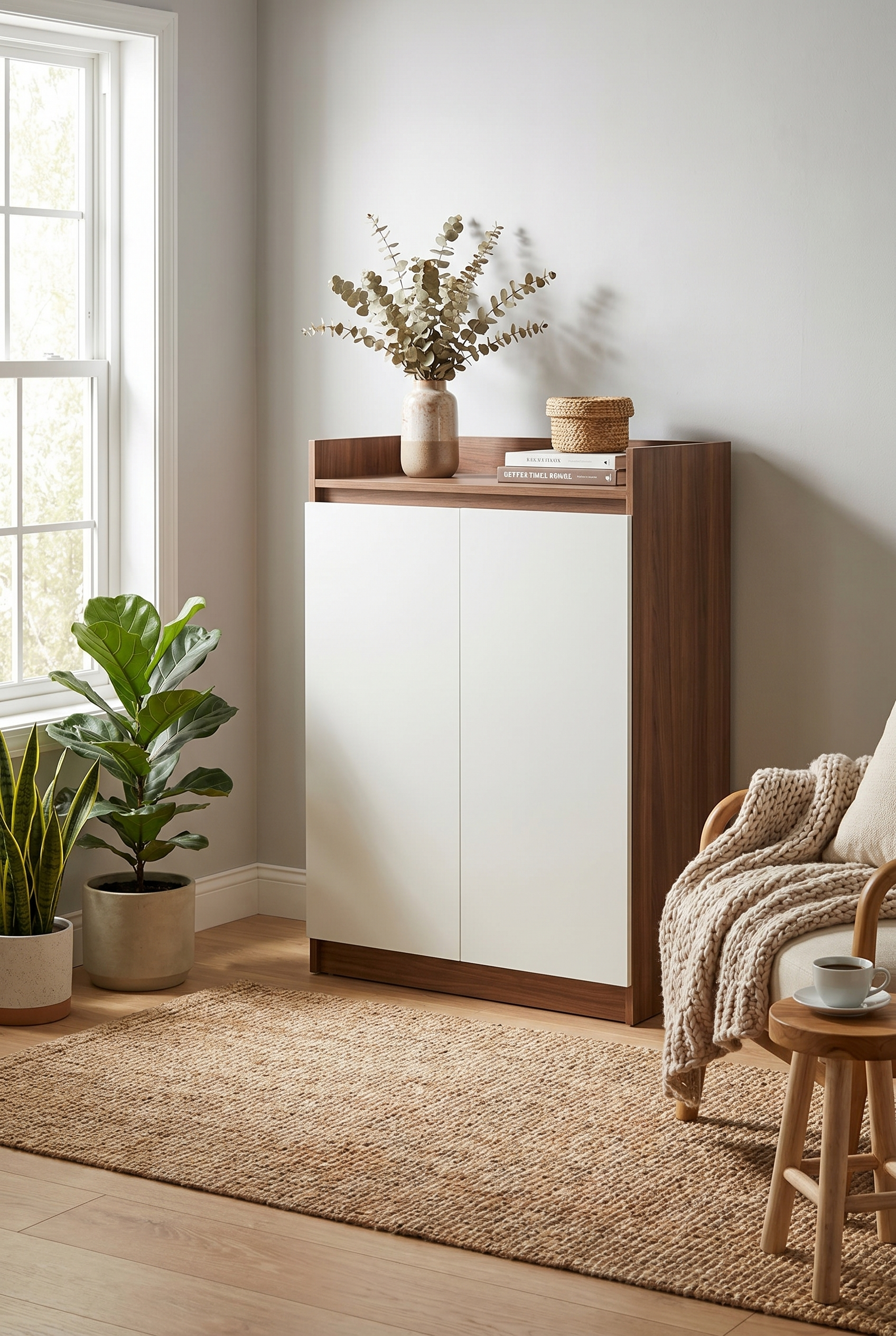 Block Shoe Cabinet SC2-BW- جزامه مودرن