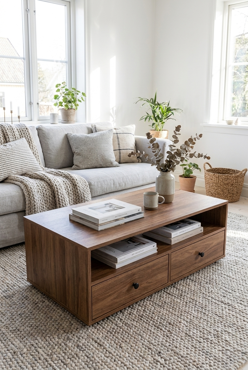 Brix Coffee Table CT7-B ترابيزه خشب مودرن