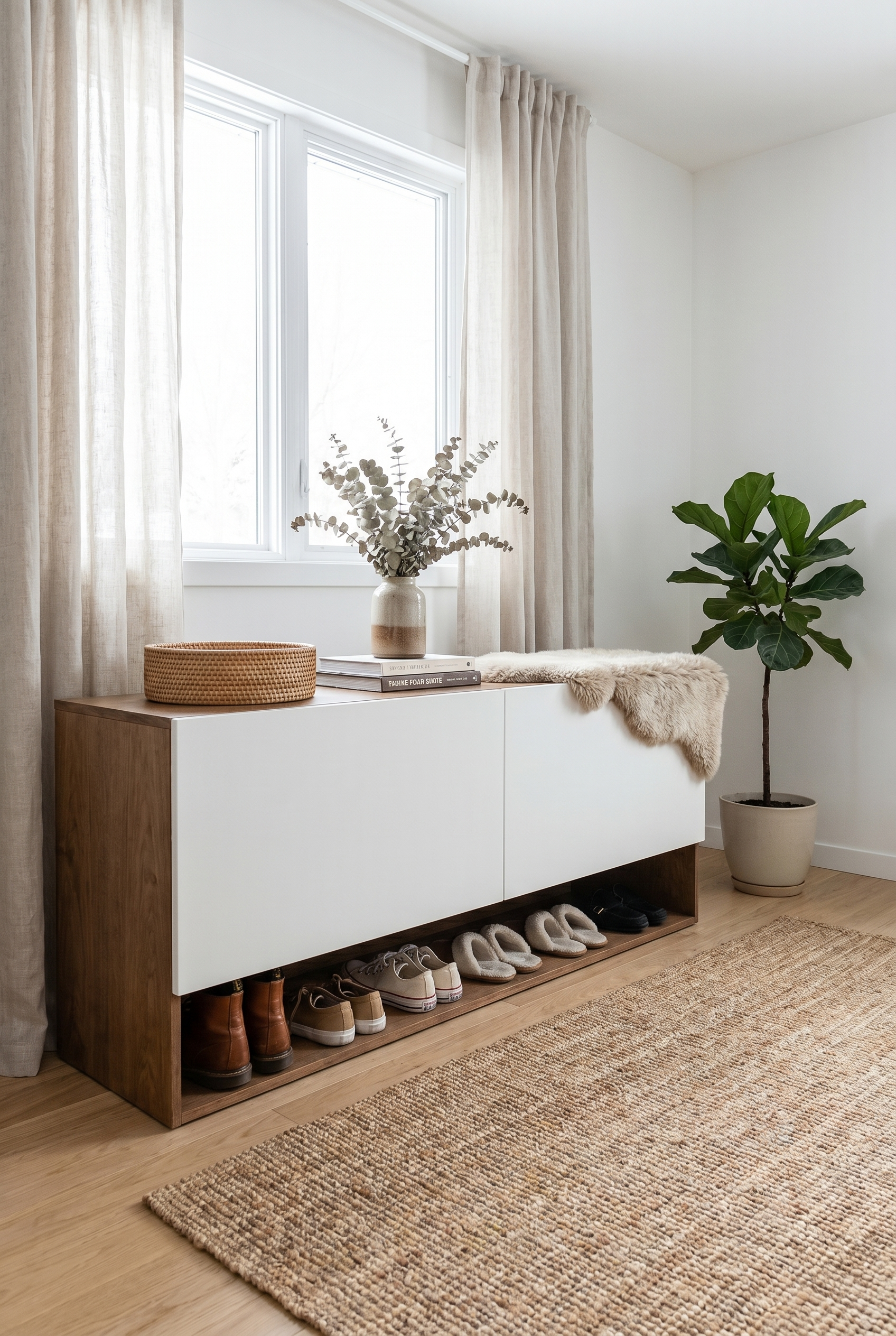 Block Shoe Cabinet SC6-BW- جزامه مودرن