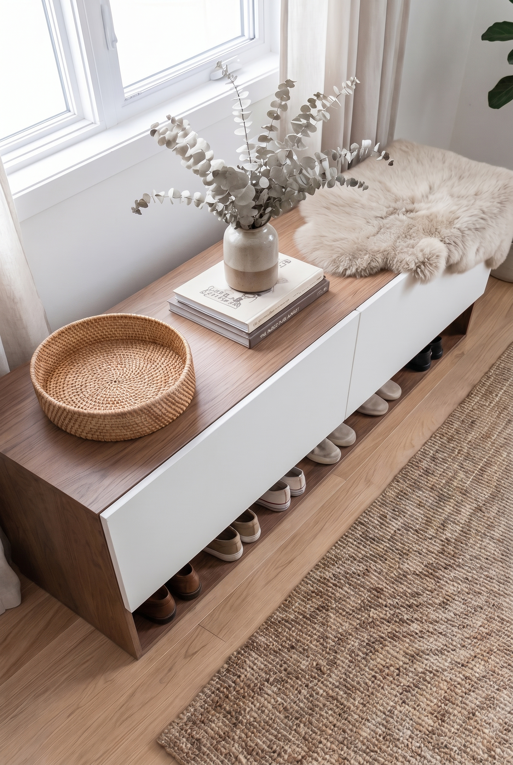 Block Shoe Cabinet SC6-BW- جزامه مودرن