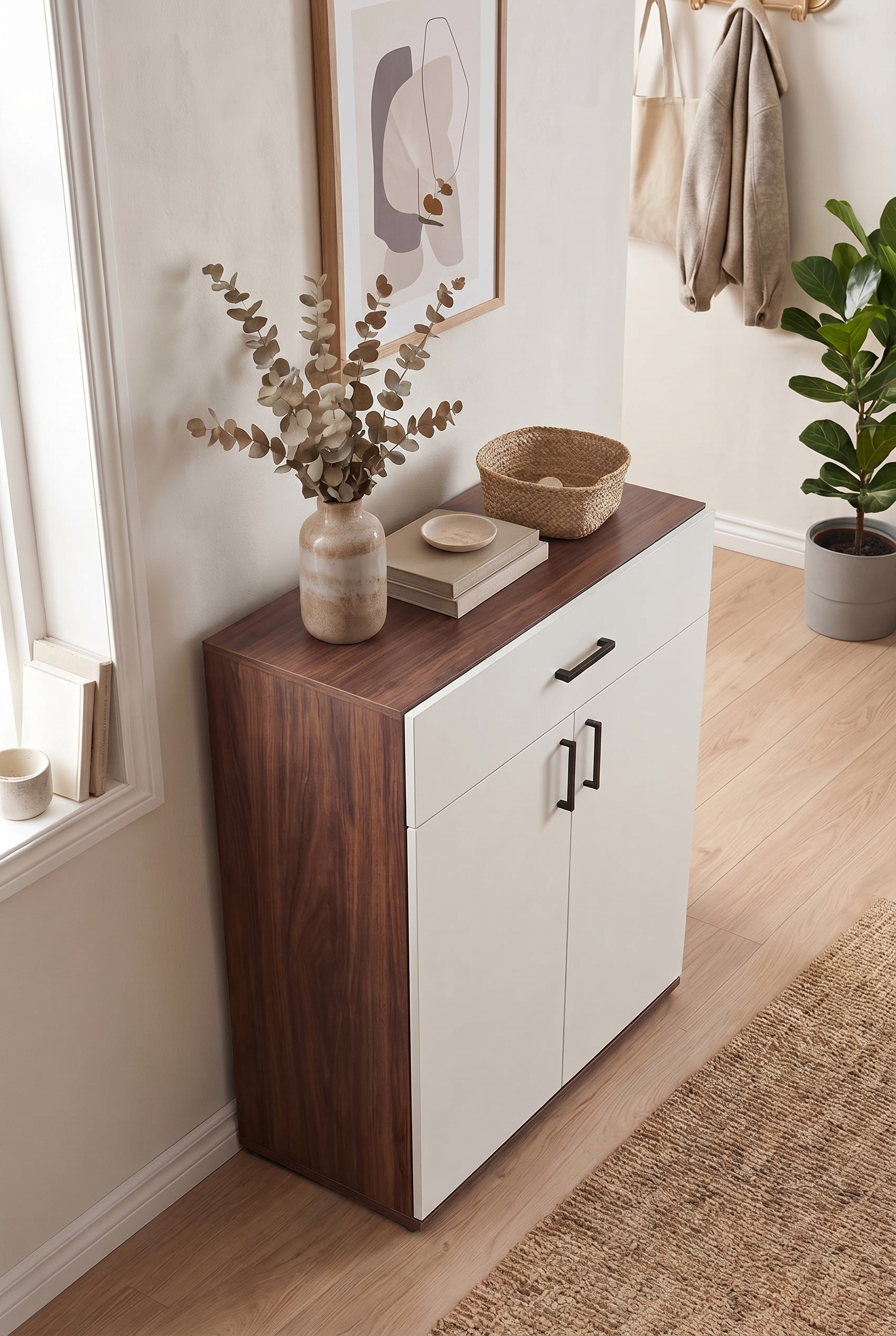 Block Shoe Cabinet SC7-BW- جزامه مودرن