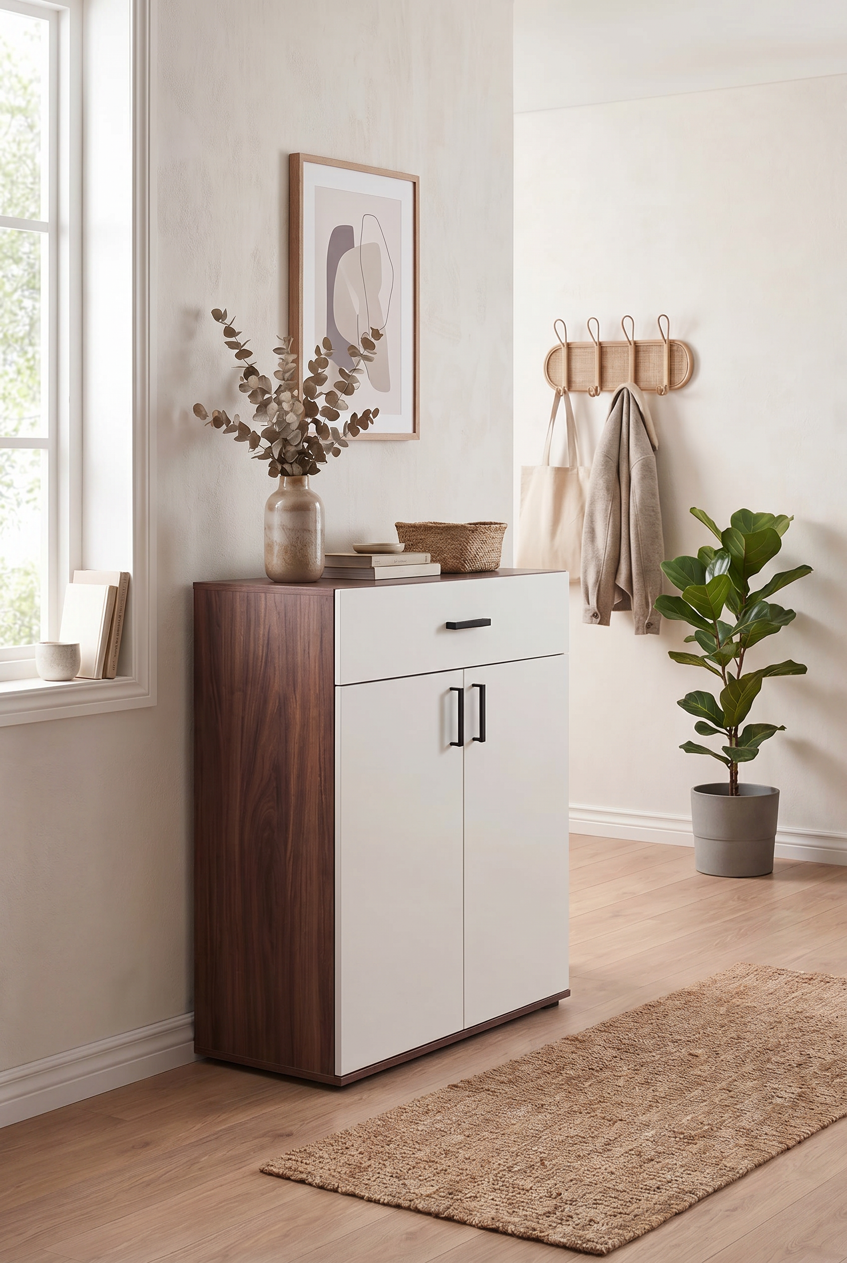 Block Shoe Cabinet SC7-BW- جزامه مودرن