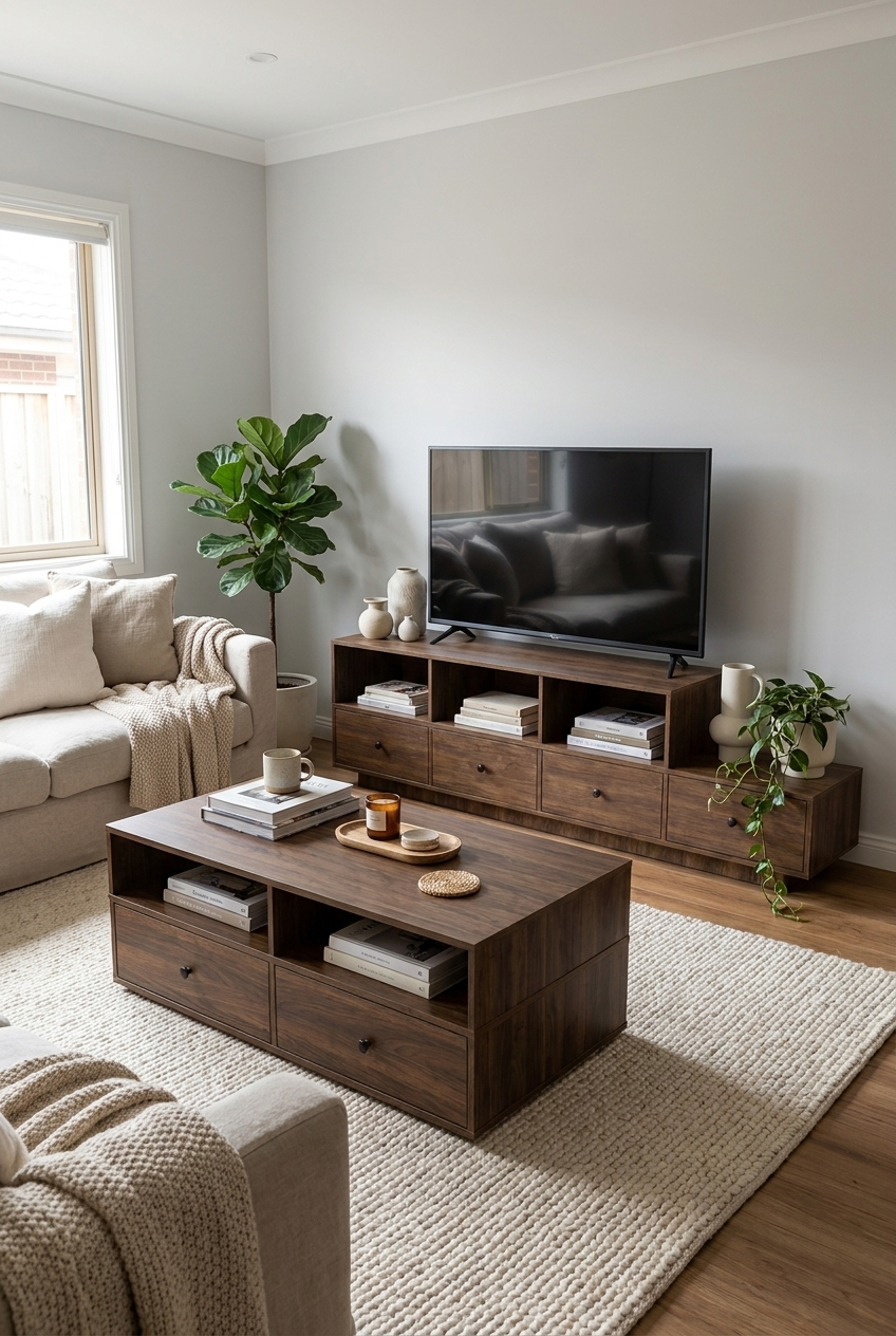 TV Unit & Coffee Table Set  BT9 SET-BB - ترابيزة تليفزيون مع ترابيزة قهوة