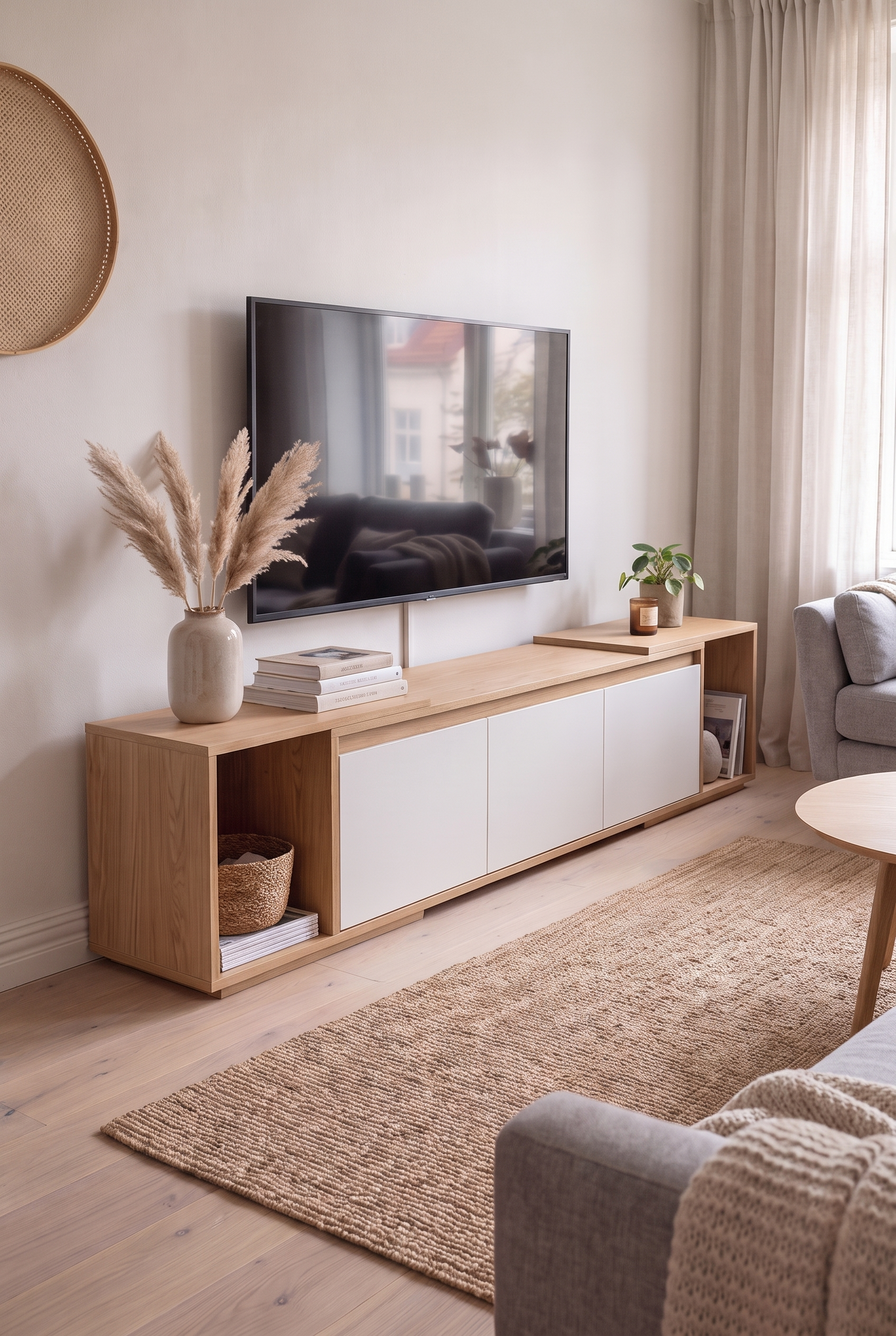 TV Unit  BT14-WN - ترابيزه تلفزيون مودرن