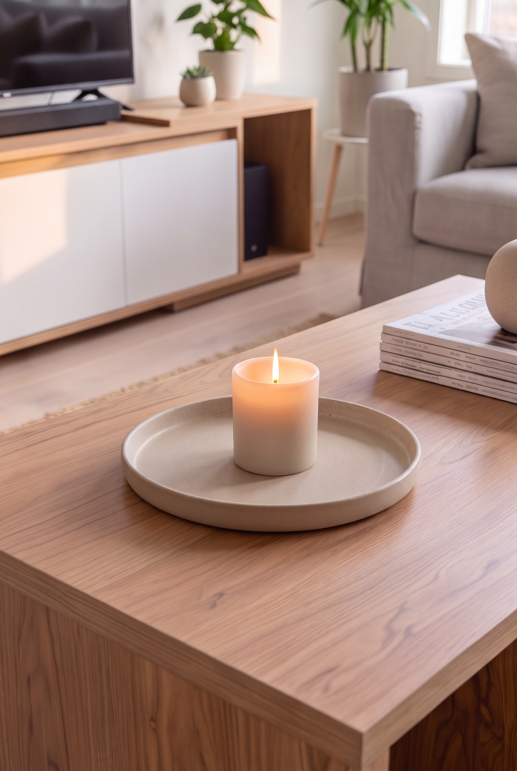 TV Unit & Coffee Table Set  BT14 SET-WN - ترابيزة تليفزيون مع ترابيزة قهوة