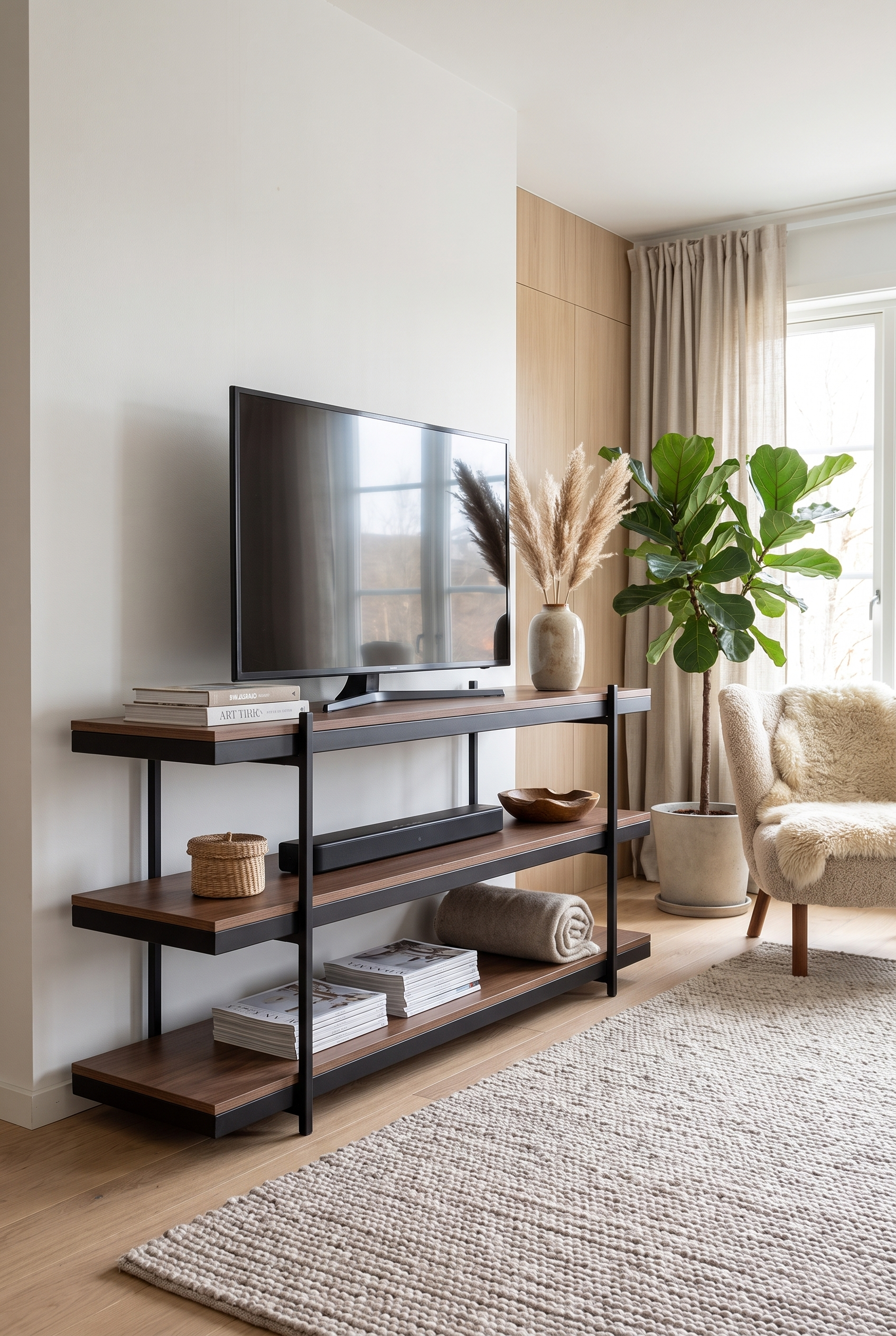 TV Unit  MDS 3-BB - ترابيزه تلفزيون مودرن