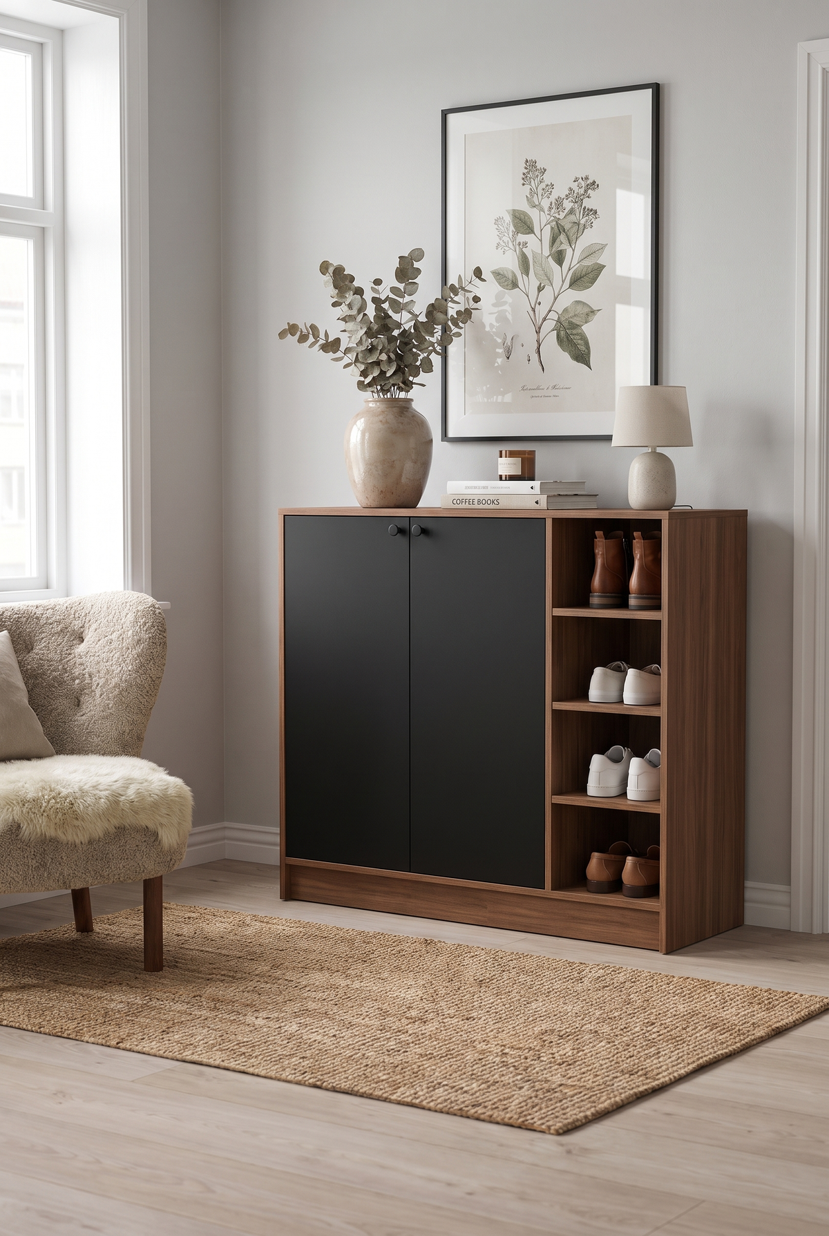 Shoe Cabinet SC8-BL جزامه موديرن