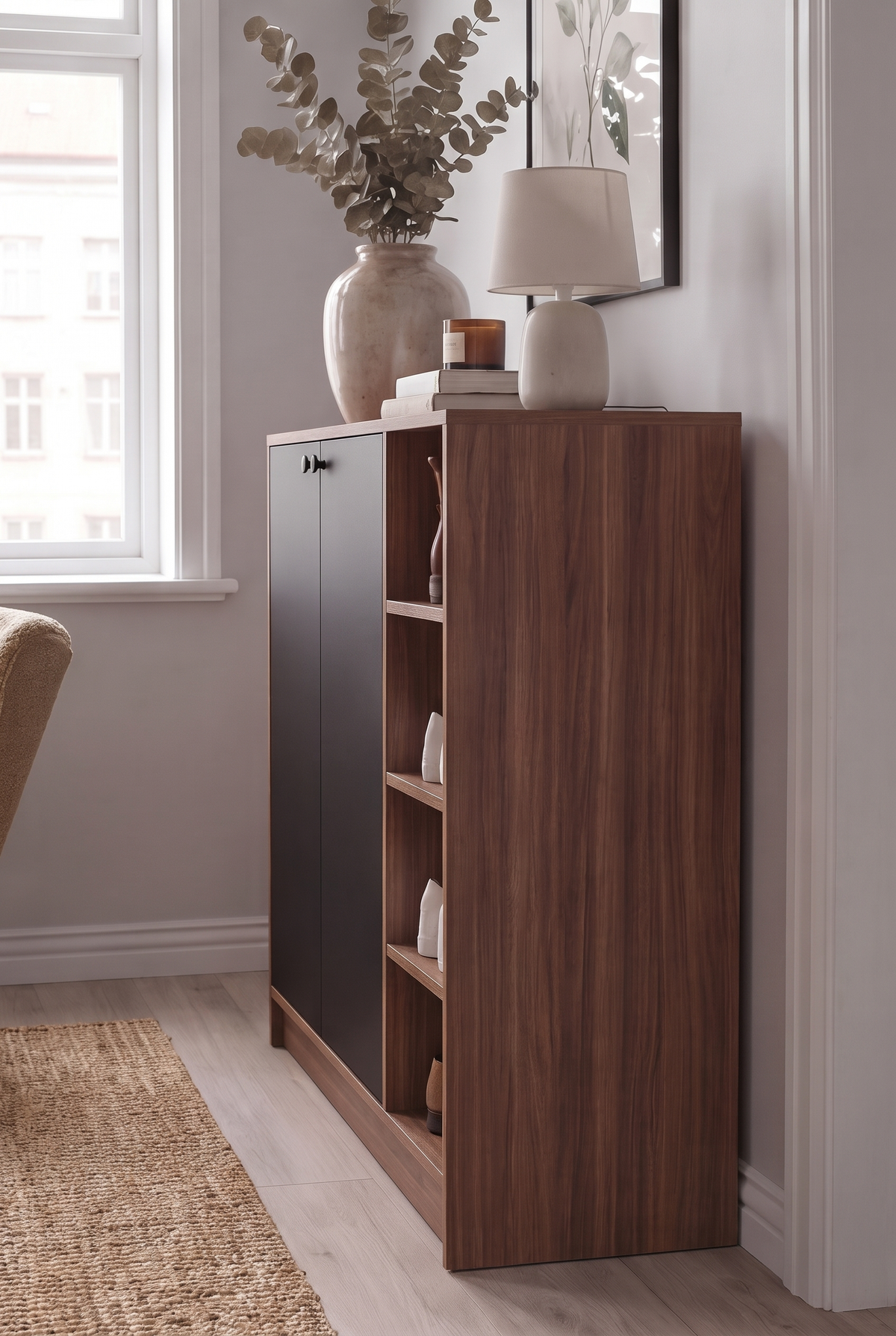 Shoe Cabinet SC8-BL جزامه موديرن