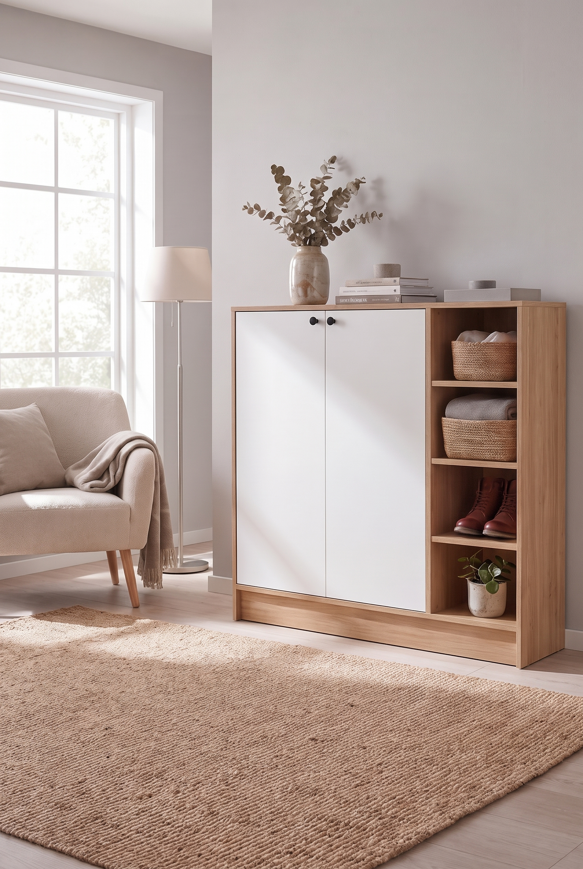 Shoe Cabinet SC8-WN جزامه موديرن