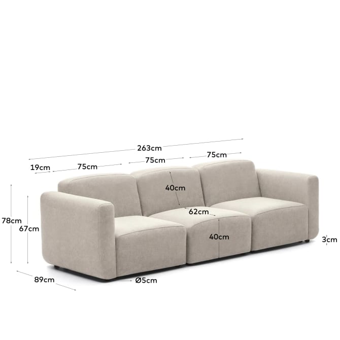 Lovisa's Three Seater Sofa vs28